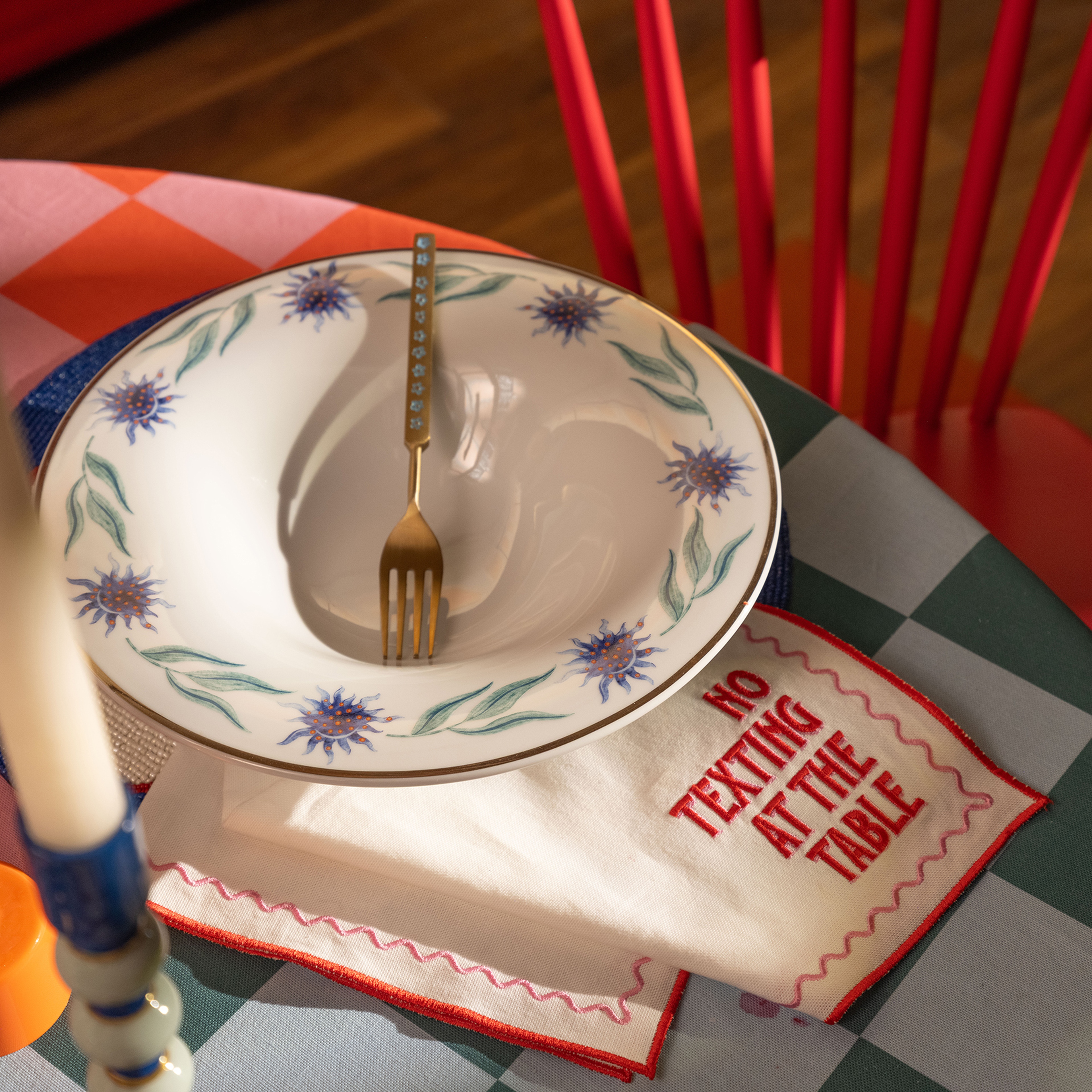 Lublın Porselen Makarna Tabağı 30x30x6.5 Cm Lacivert