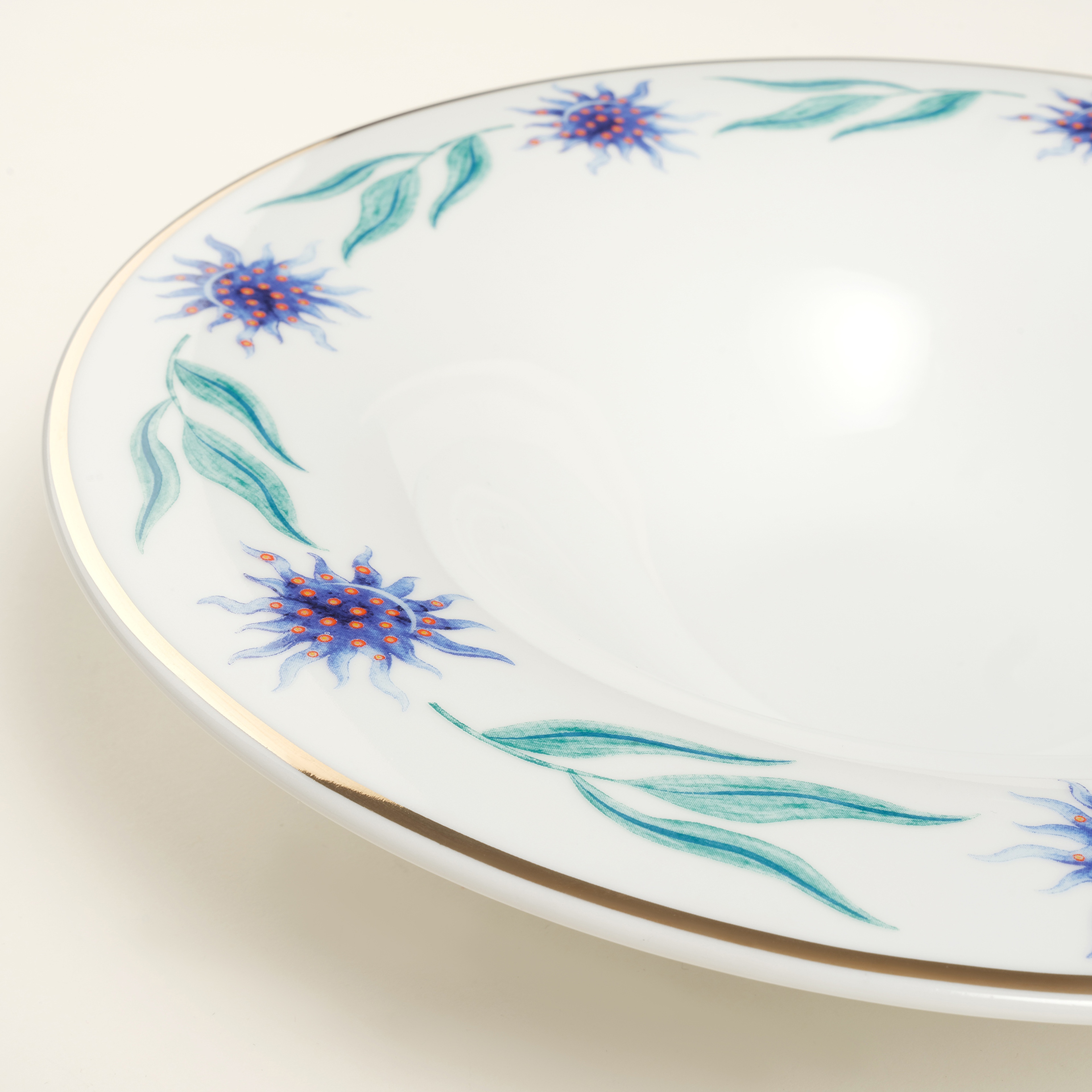 Lublın Porselen Makarna Tabağı 30x30x6.5 Cm Lacivert