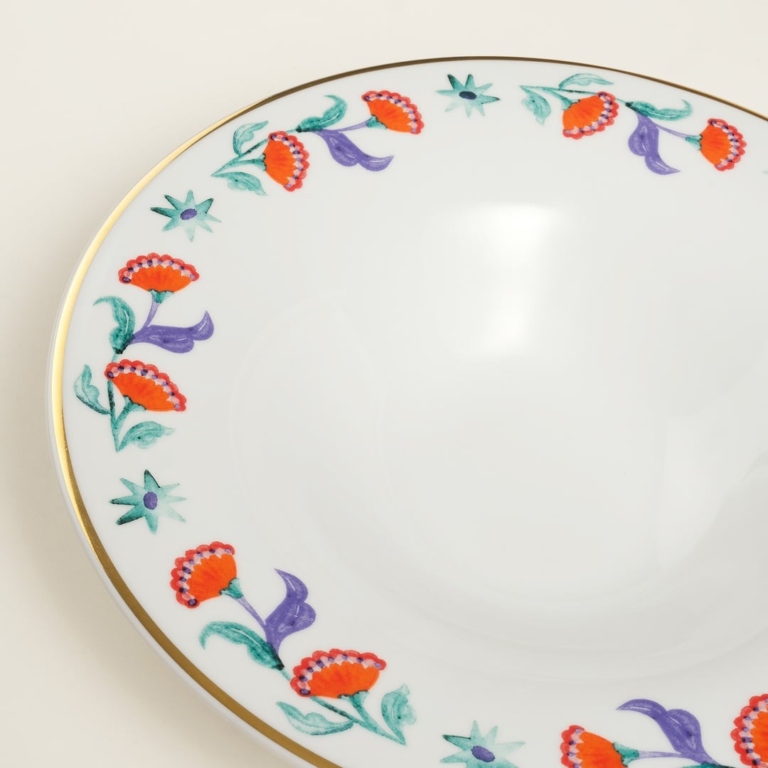 Lublın Porselen Makarna Tabağı 30x30x6.5 Cm Turuncu