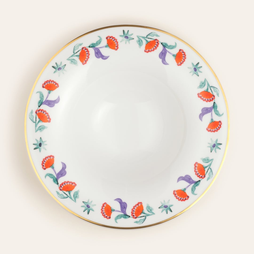 Lublın Porselen Makarna Tabağı 30x30x6.5 Cm Turuncu