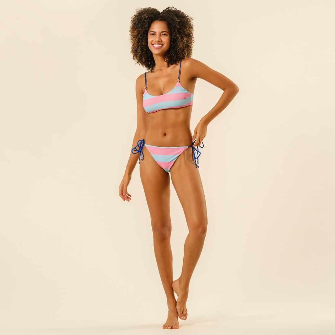 Prınkıpo Bağcıklı Bikini Altı 23x21 Cm Pembe - Mavi