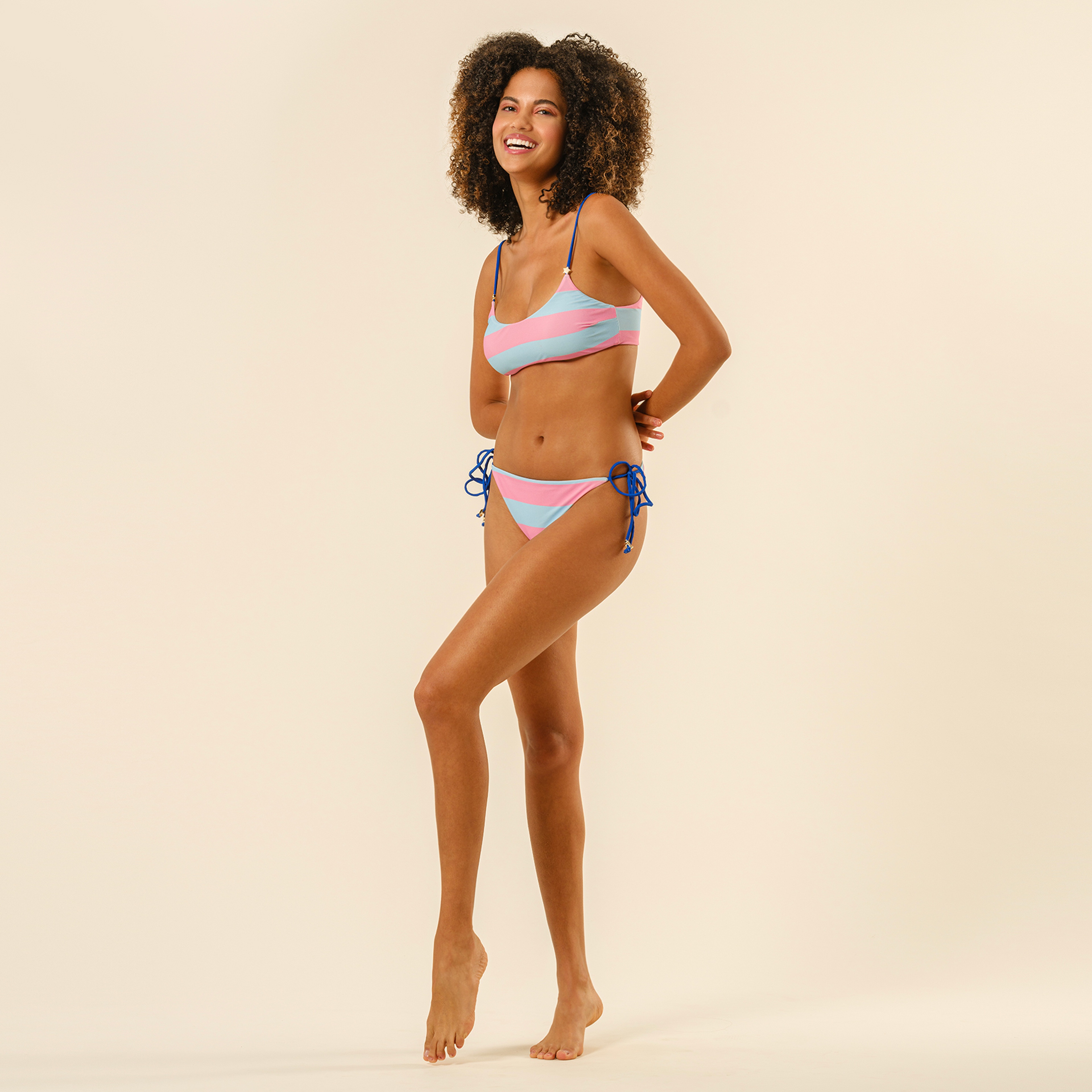 Prınkıpo Bikini Üstü 23x21 Cm Pembe - Mavi