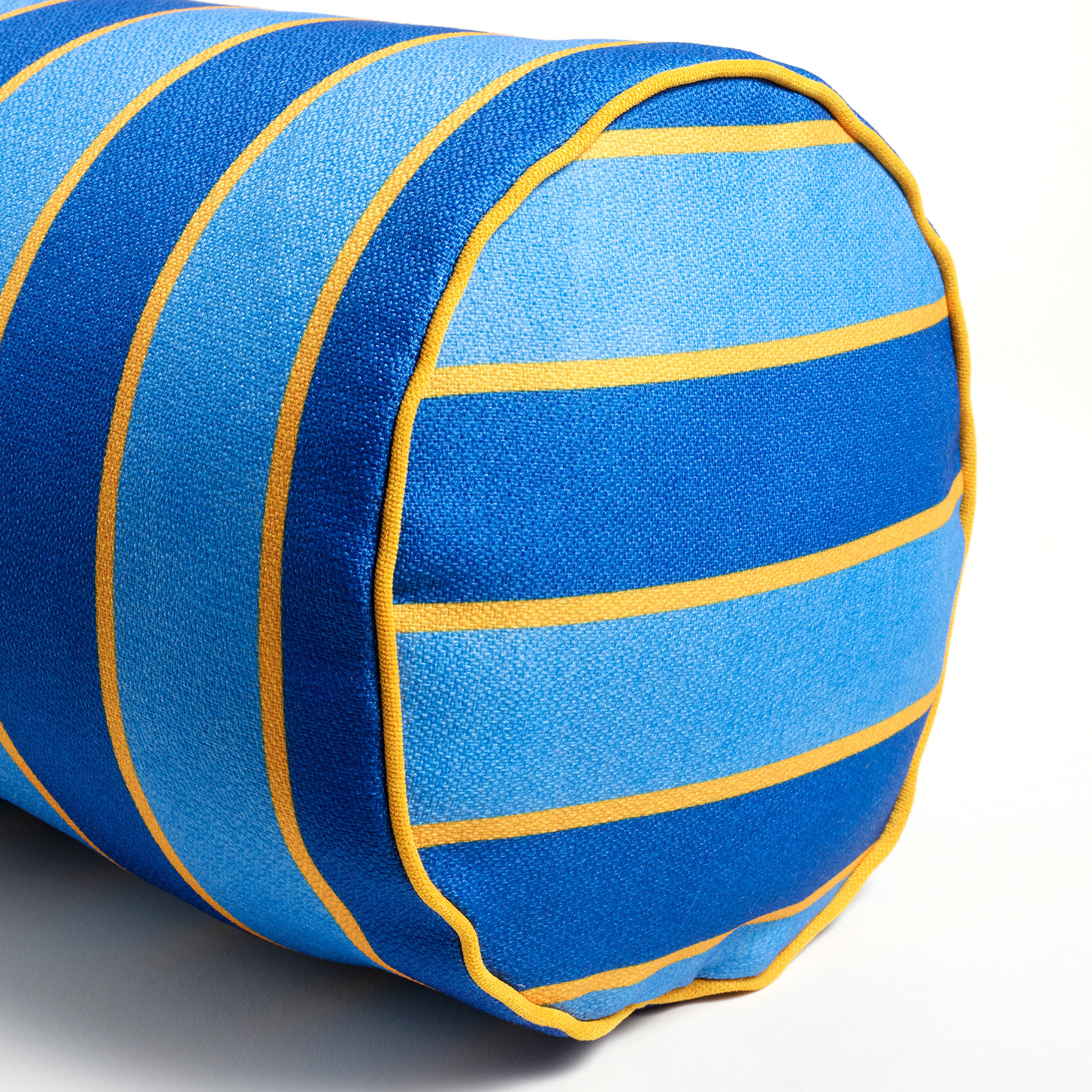 Nilüfer Dijital Baskılı Polyester Dekoratif Kırlent 20x55 Cm Mavi - Koyu Mavi