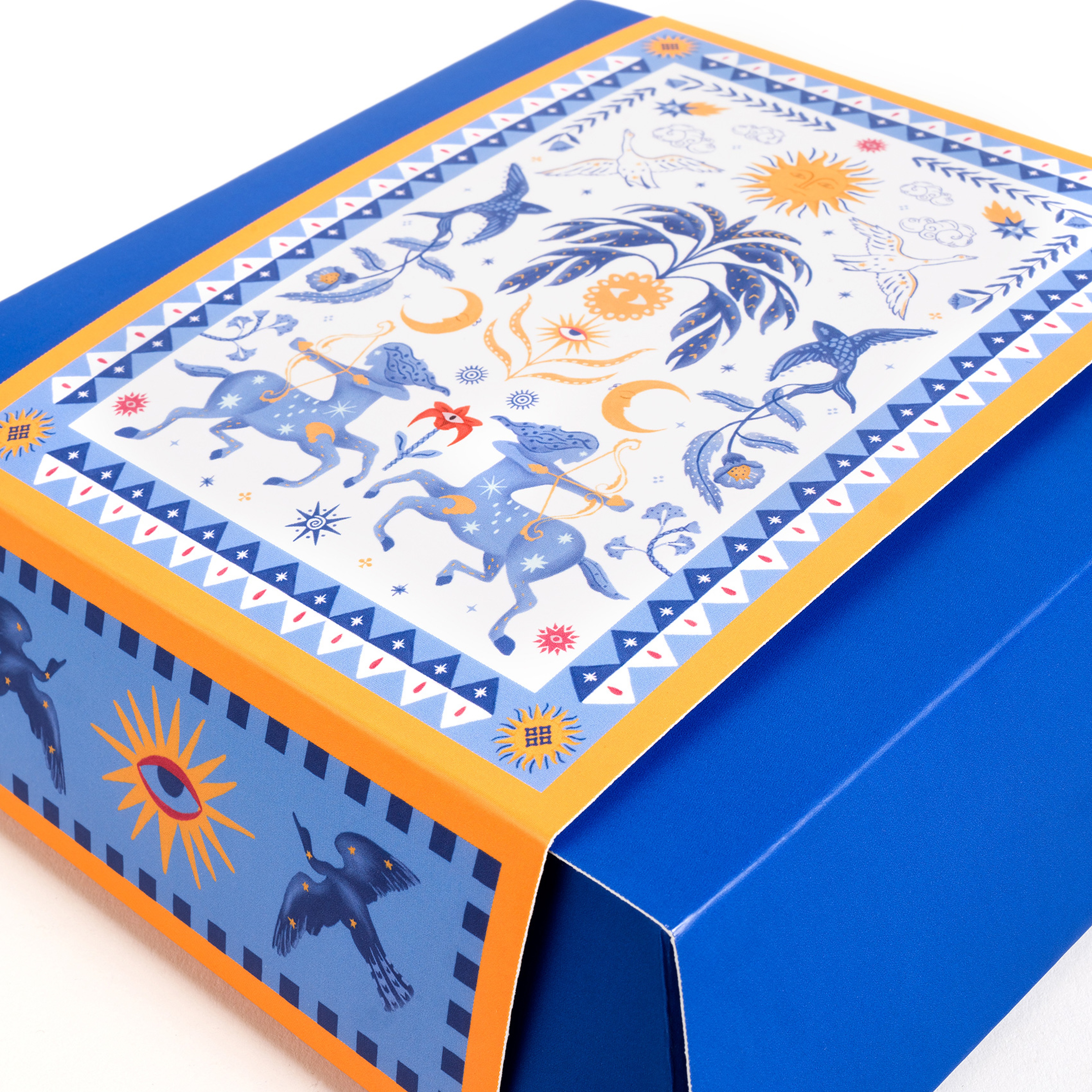 Pera Dijital Baskılı Pamuk Pamuk İpek Pareo 140x140 Cm Beyaz - Mavi