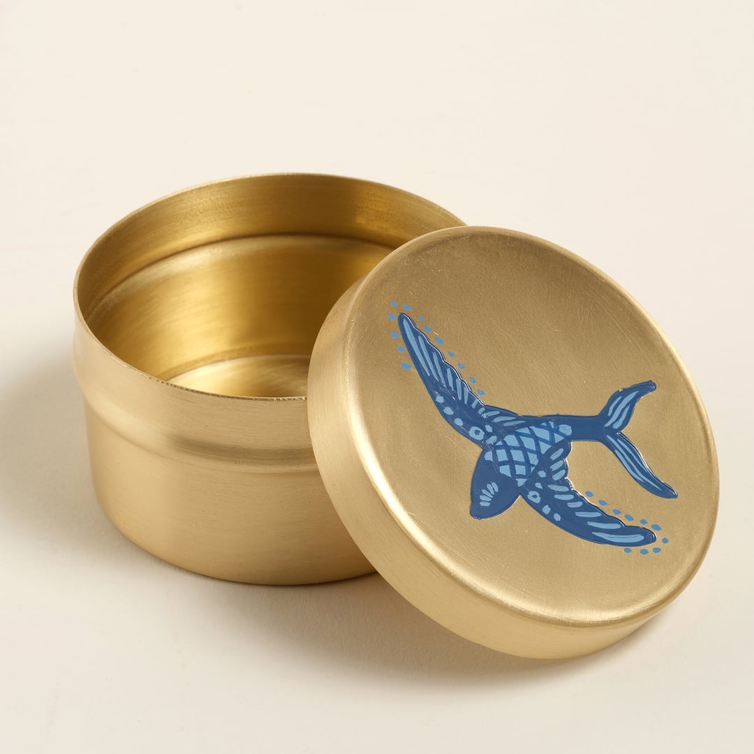 Lotus Pirinç Dekoratif Obje 7x7x4 Cm Altın