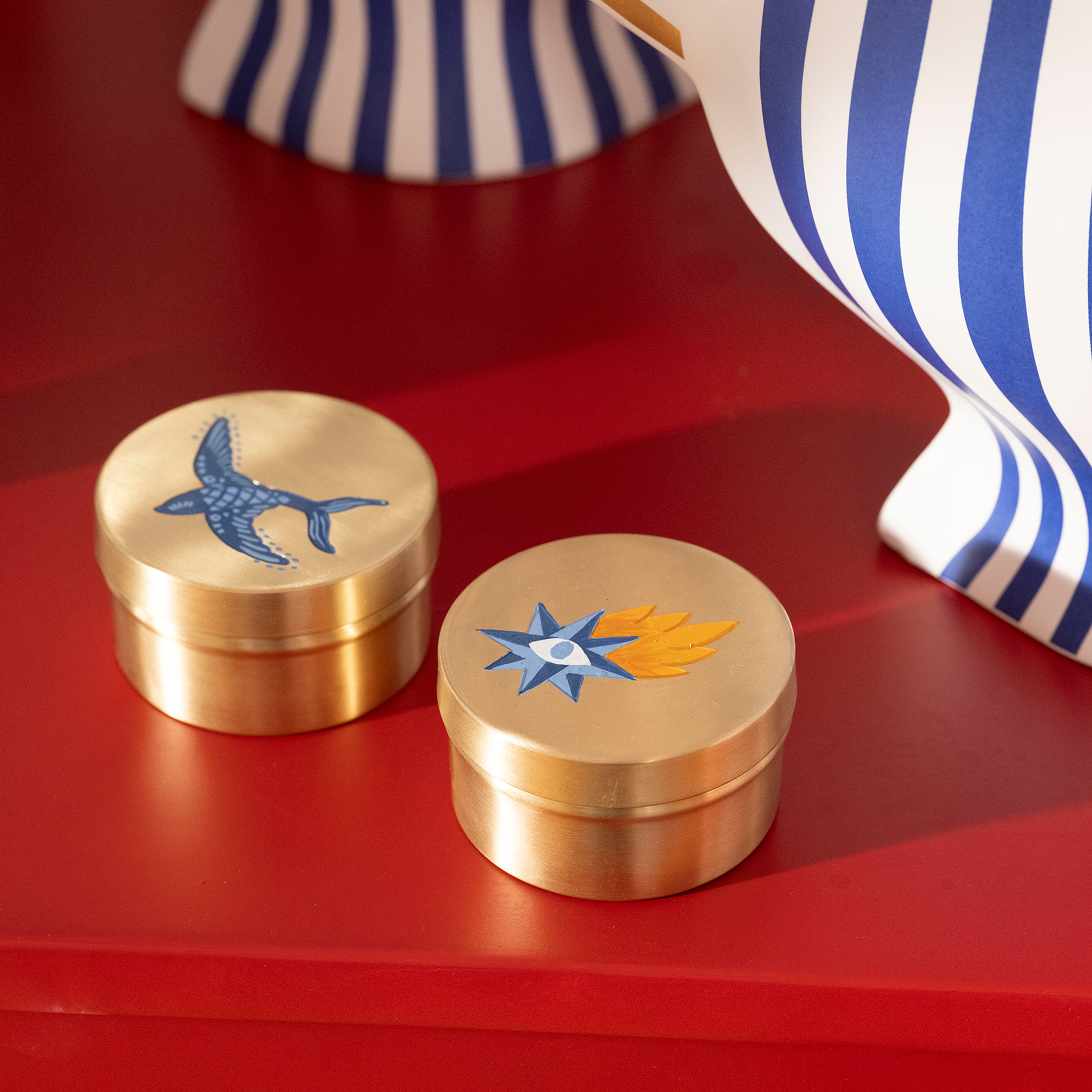 Lotus Pirinç Dekoratif Obje 7x7x4 Cm Altın