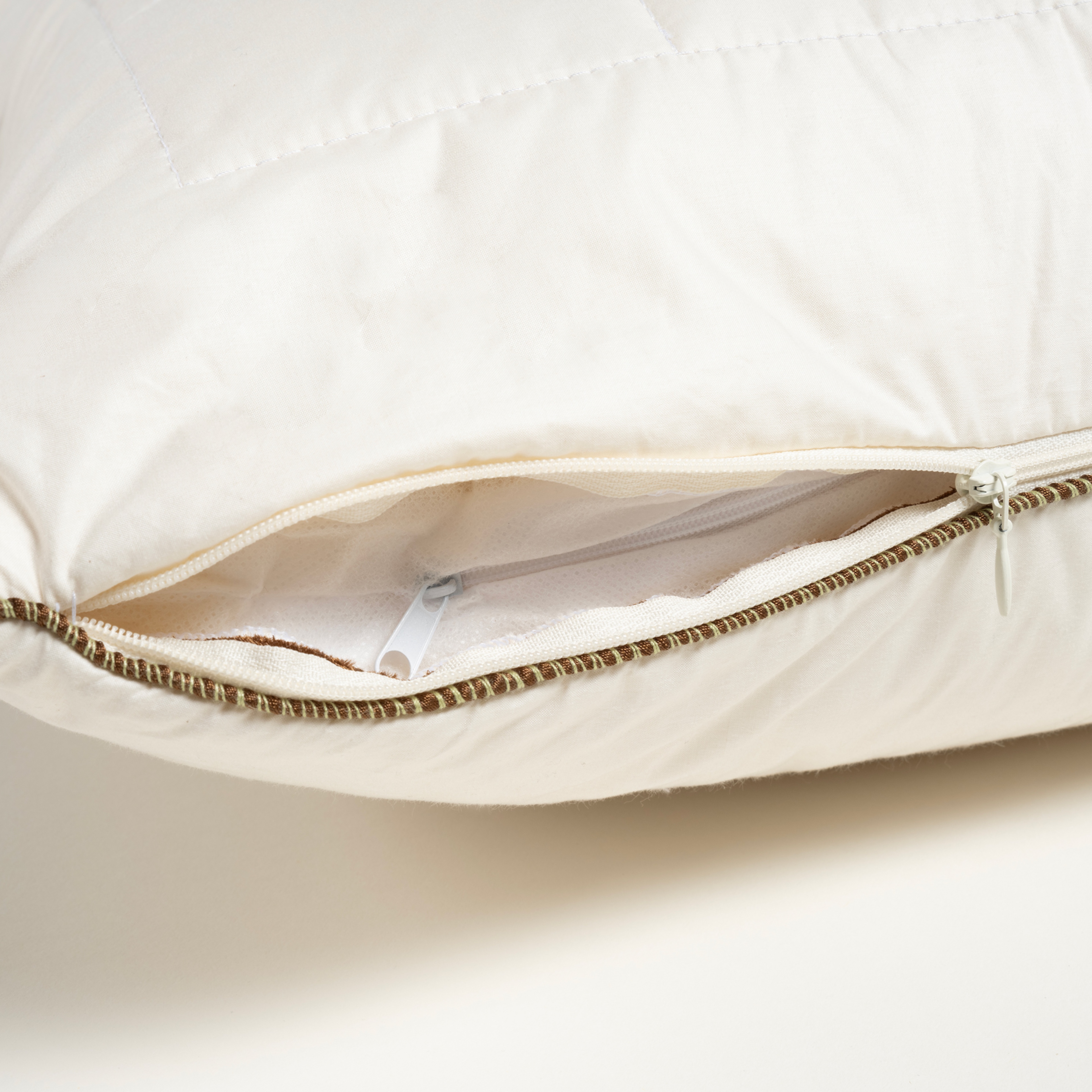 Riva Biyeli Pamuk %100 Yün Yastık 50x70 Cm Beyaz