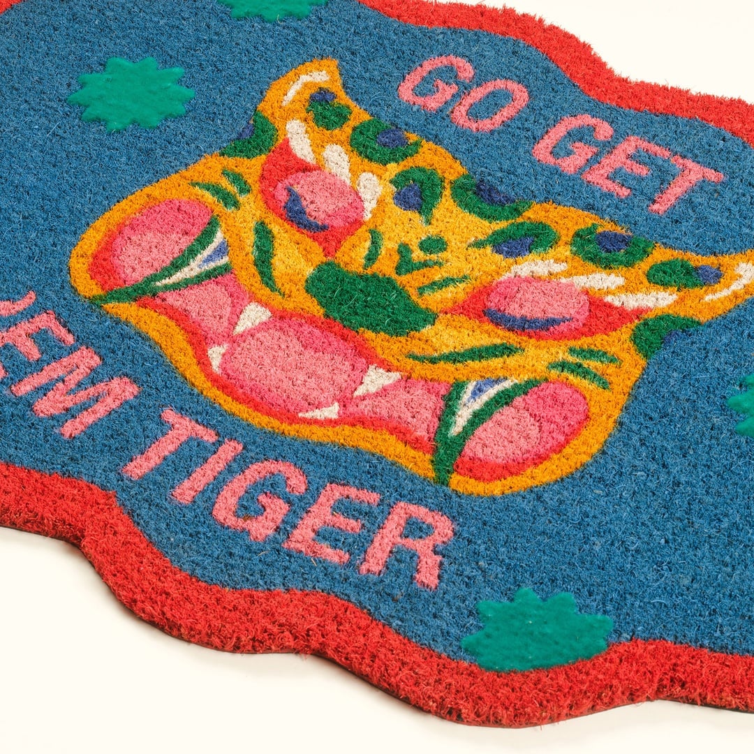 Kerala Coır Kapı Önü Paspası 50x71 Cm Mavi