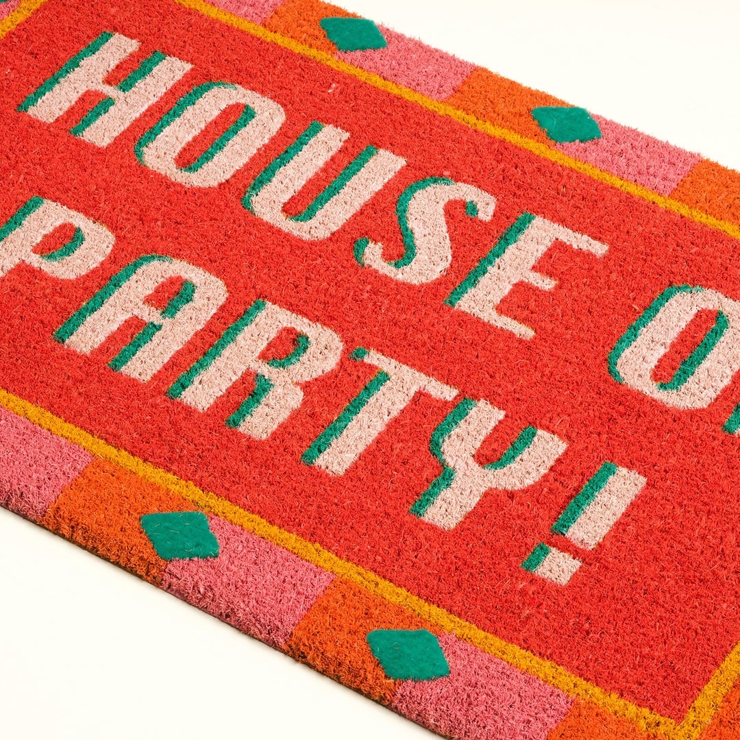 Kerala Coır Kapı Önü Paspası 45x75 Cm Kırmızı