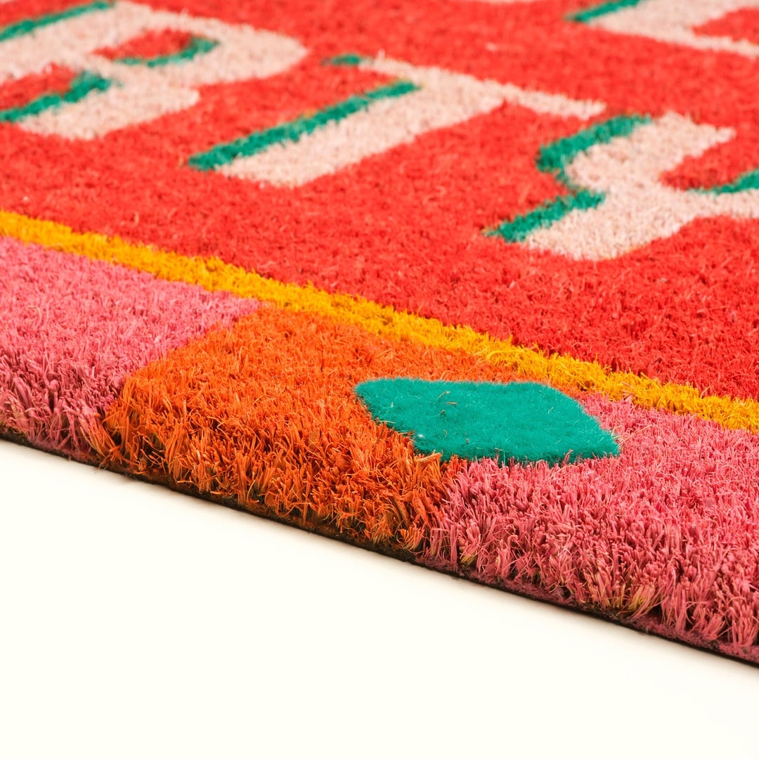 Kerala Coır Kapı Önü Paspası 45x75 Cm Kırmızı