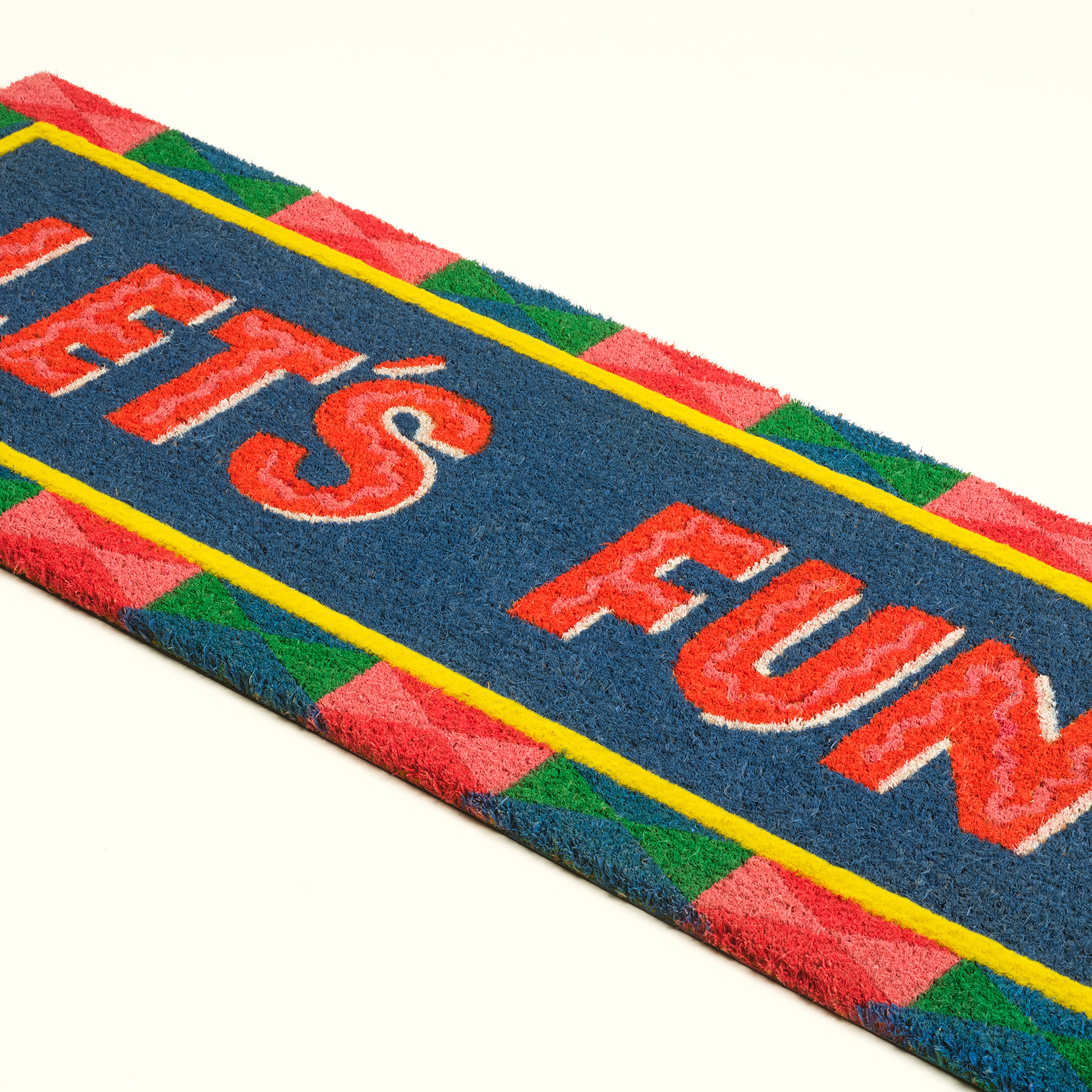 Kerala Coır Kapı Önü Paspası 35x100 Cm Koyu Mavi