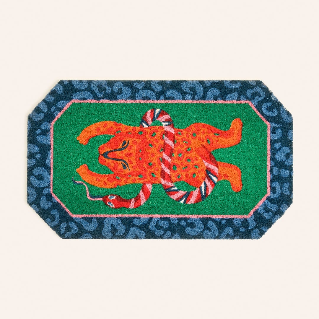 Kerala Coır Kapı Önü Paspası 45x75 Cm Yeşil