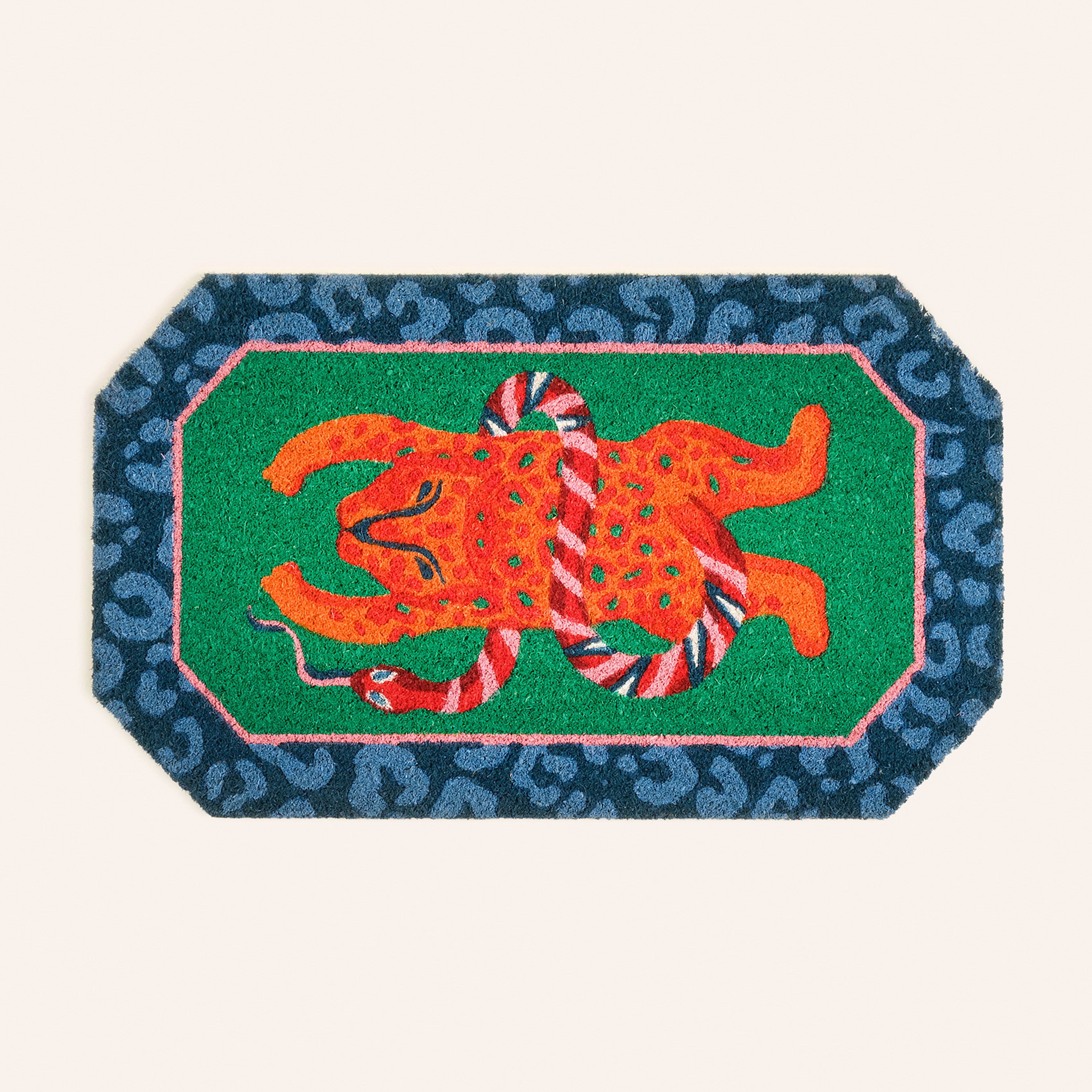 Kerala Coır Kapı Önü Paspası 45x75 Cm Yeşil