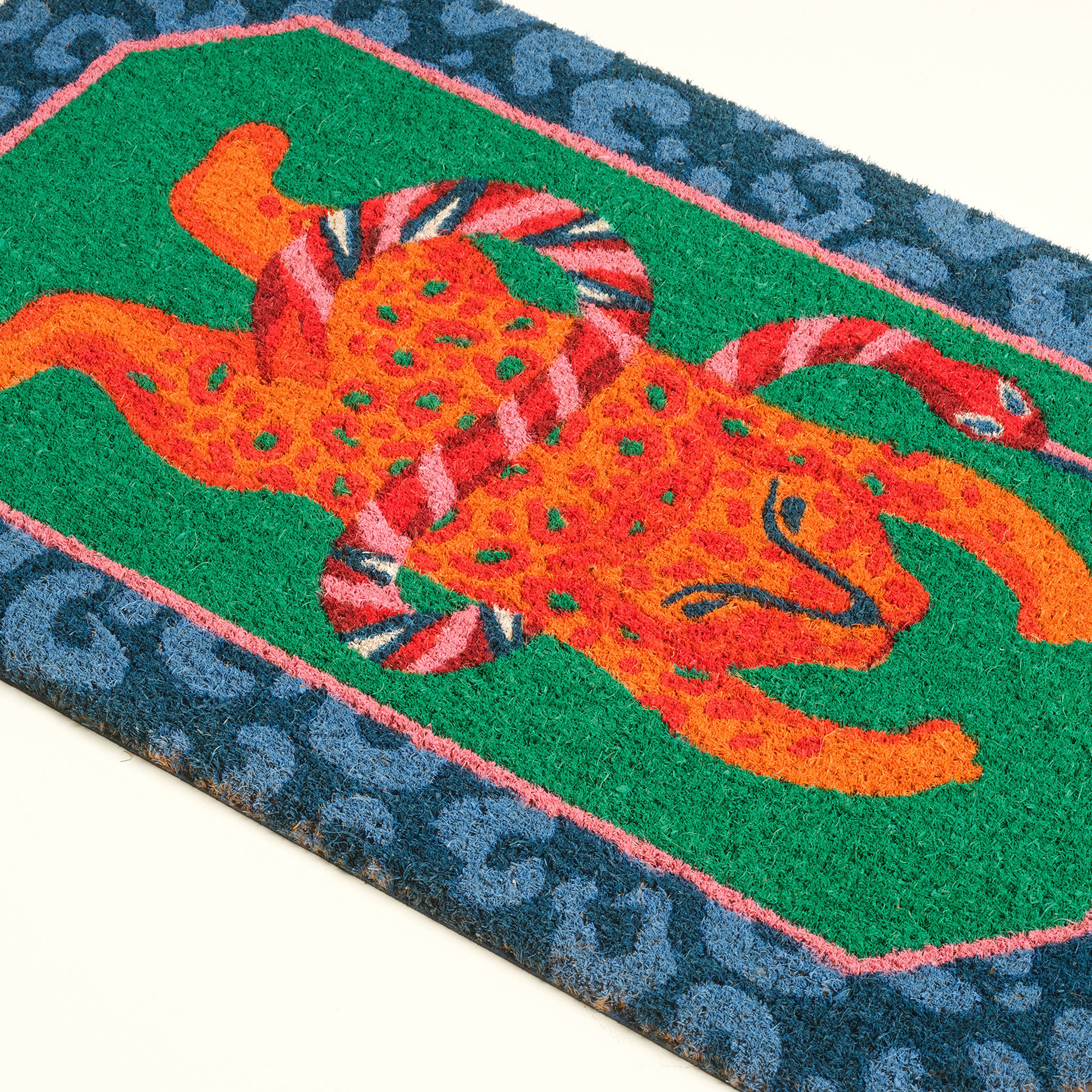 Kerala Coır Kapı Önü Paspası 45x75 Cm Yeşil