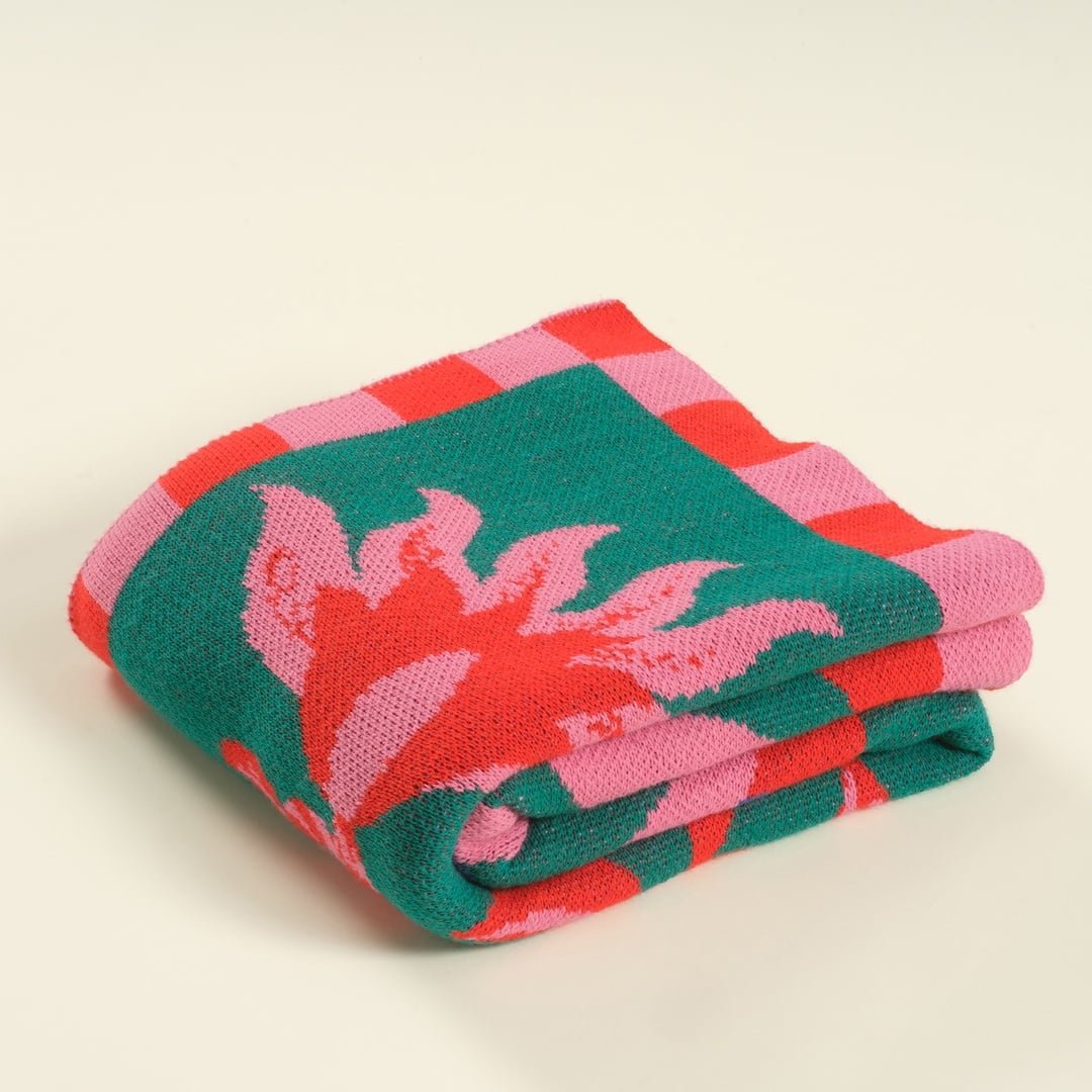 Moda Jakarlı Örme Akrilik Koltuk Şalı 130x170 Cm Renkli