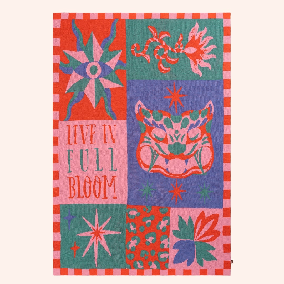 Moda Jakarlı Örme Akrilik Koltuk Şalı 130x170 Cm Renkli