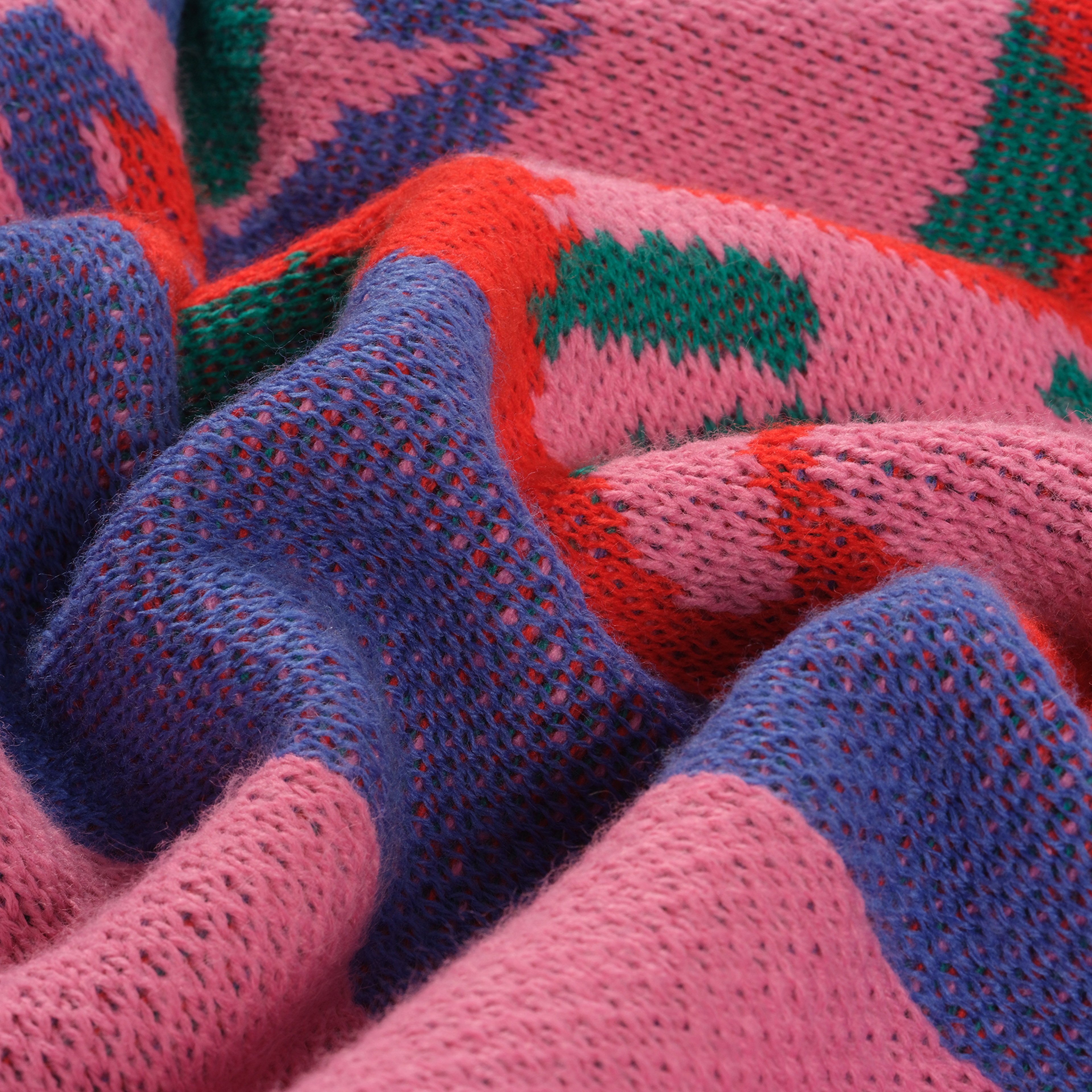 Moda Jakarlı Örme Akrilik Koltuk Şalı 130x170 Cm Renkli