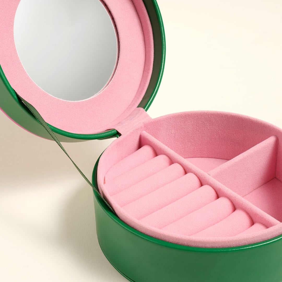 Meılın Pvc Takı Kutusu 13.2x13.2x6.2 Cm Koyu Yeşil