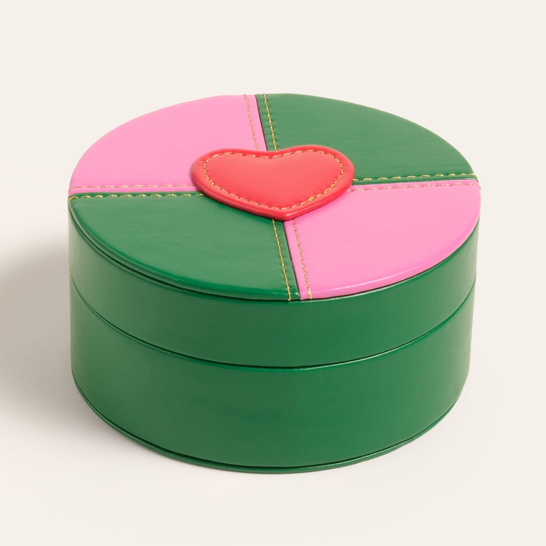 Meılın Pvc Takı Kutusu 13.2x13.2x6.2 Cm Koyu Yeşil