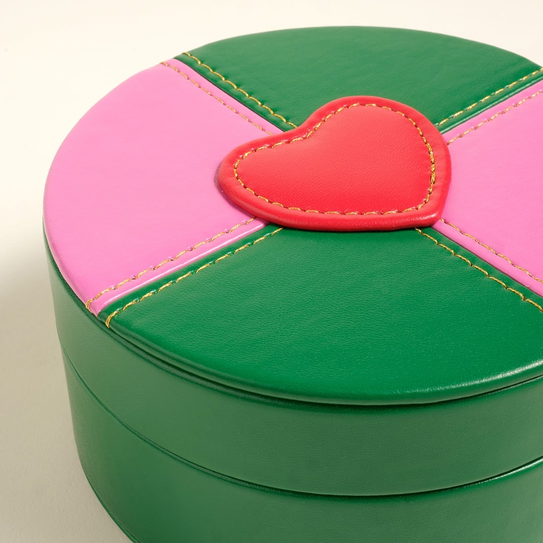 Meılın Pvc Takı Kutusu 13.2x13.2x6.2 Cm Koyu Yeşil