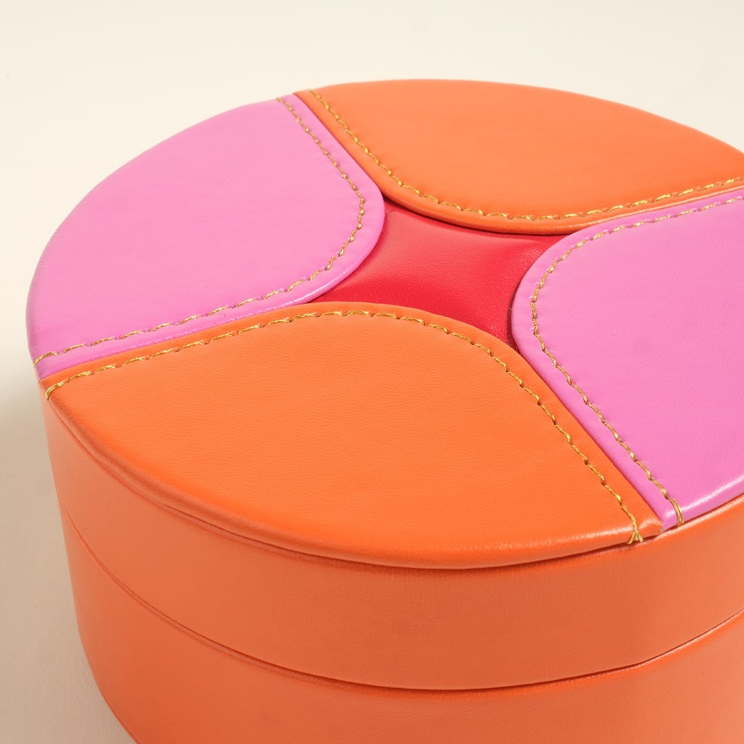 Meılın Pvc Takı Kutusu 13.2x13.2x6.2 Cm Turuncu