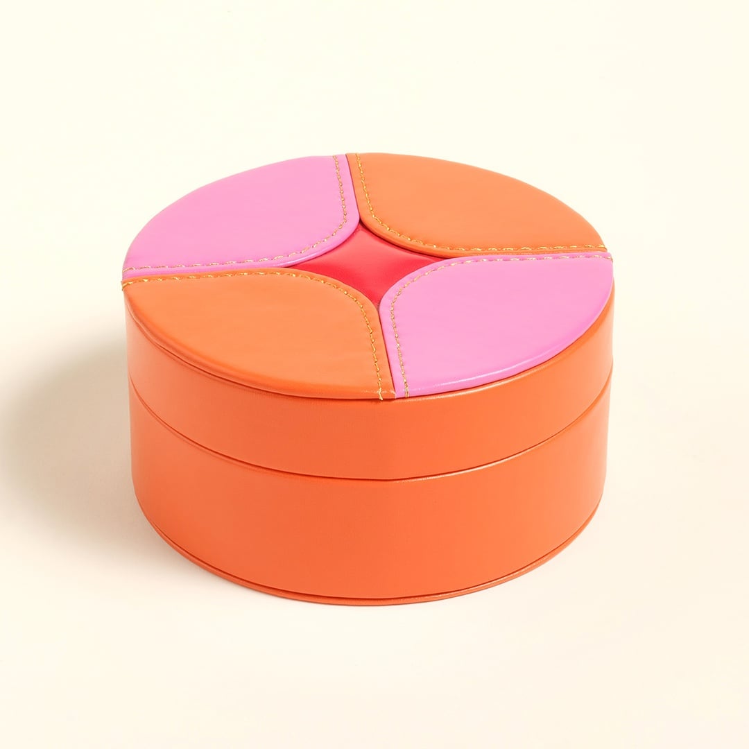 Meılın Pvc Takı Kutusu 13.2x13.2x6.2 Cm Turuncu