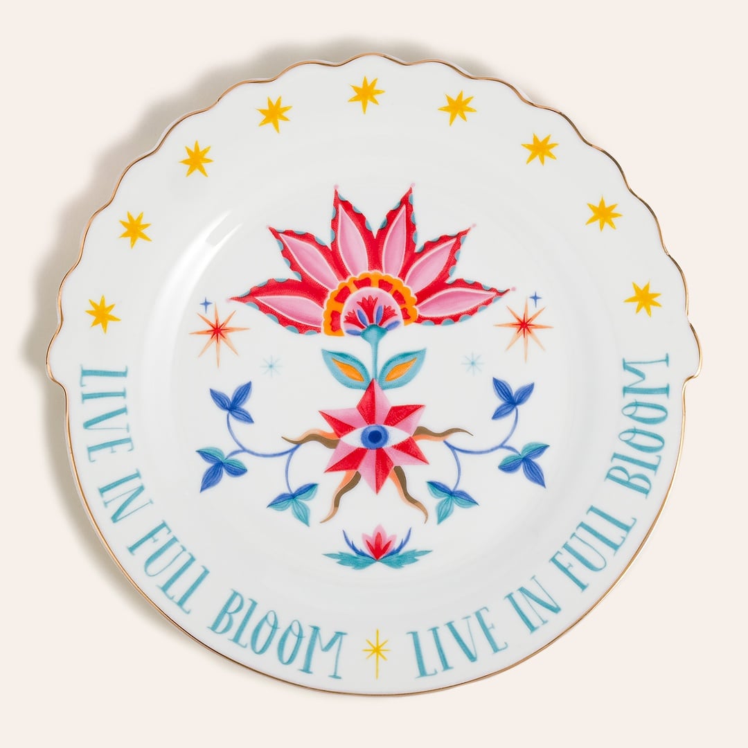 Luohu Porselen Pasta Tabağı 20 Cm Renkli