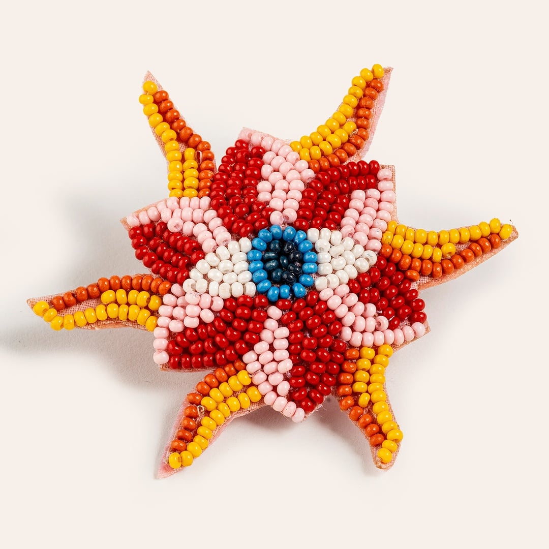 Dadrı Broş 6.5x6.5 Cm Renkli