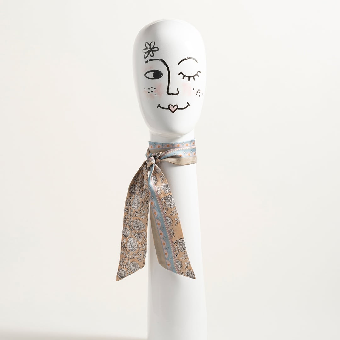 Pera Dijital Baskılı İpek %100 İpek Fular 6x120 Cm Renkli