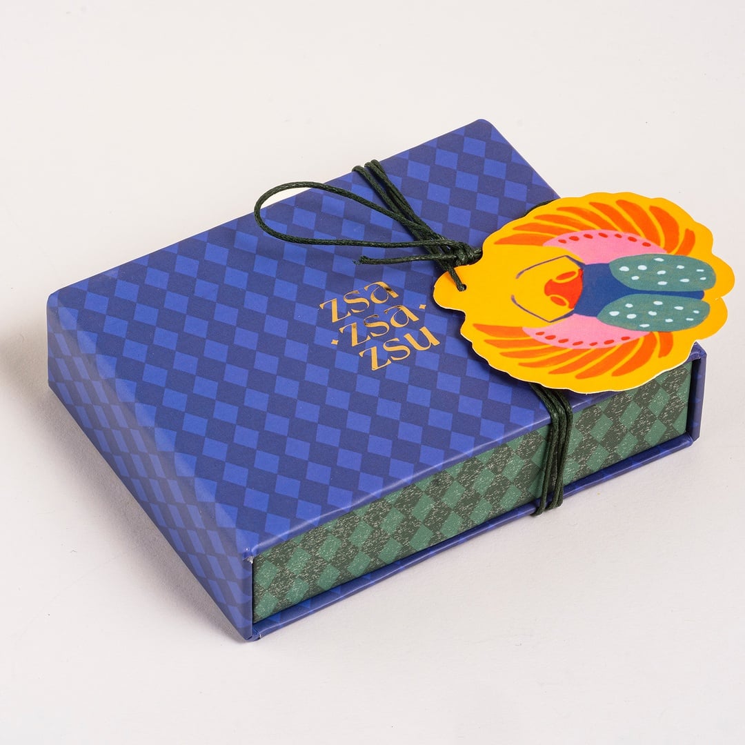 Dadrı Broş - Turuncu - Yeşil