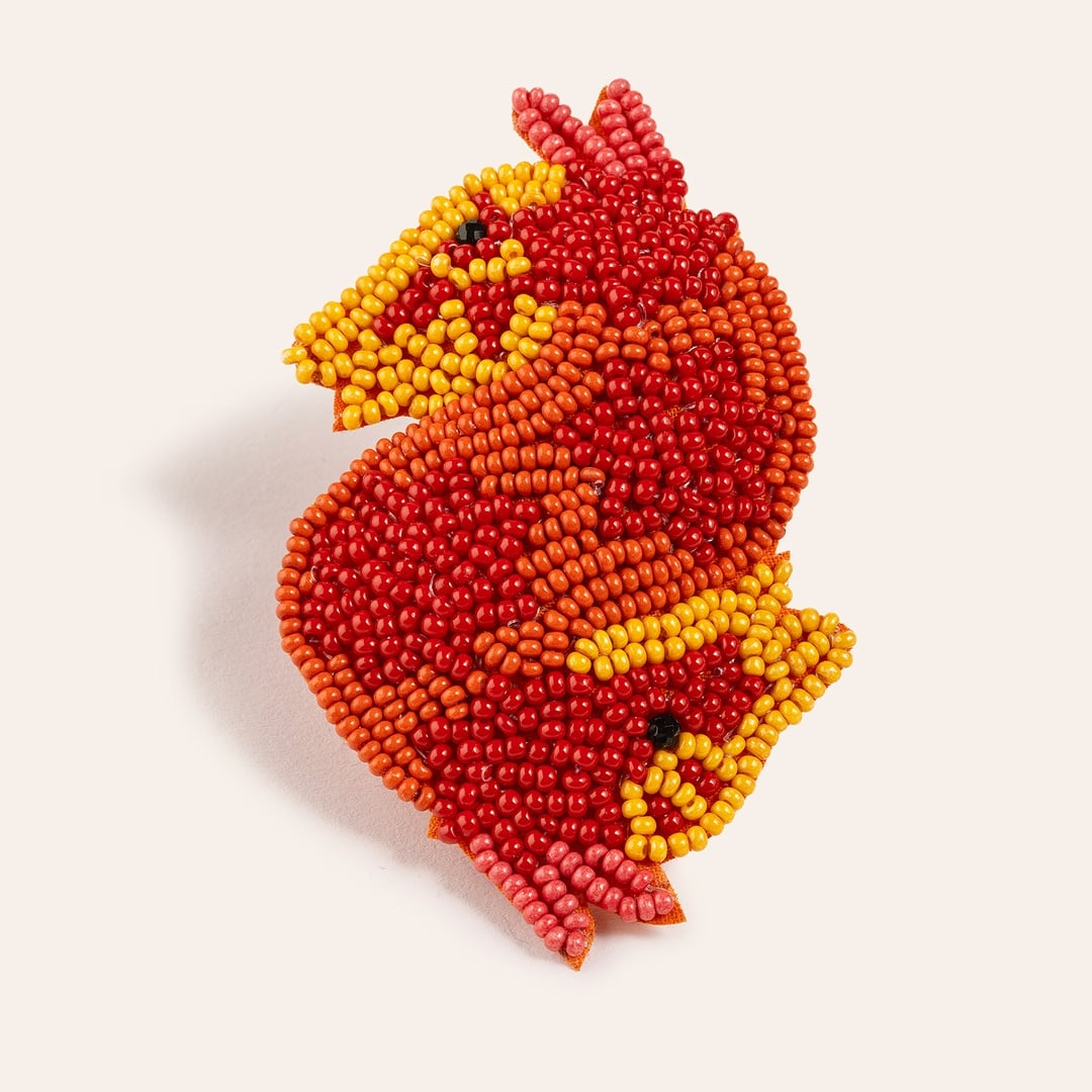 Dadrı Broş - Sarı - Turuncu