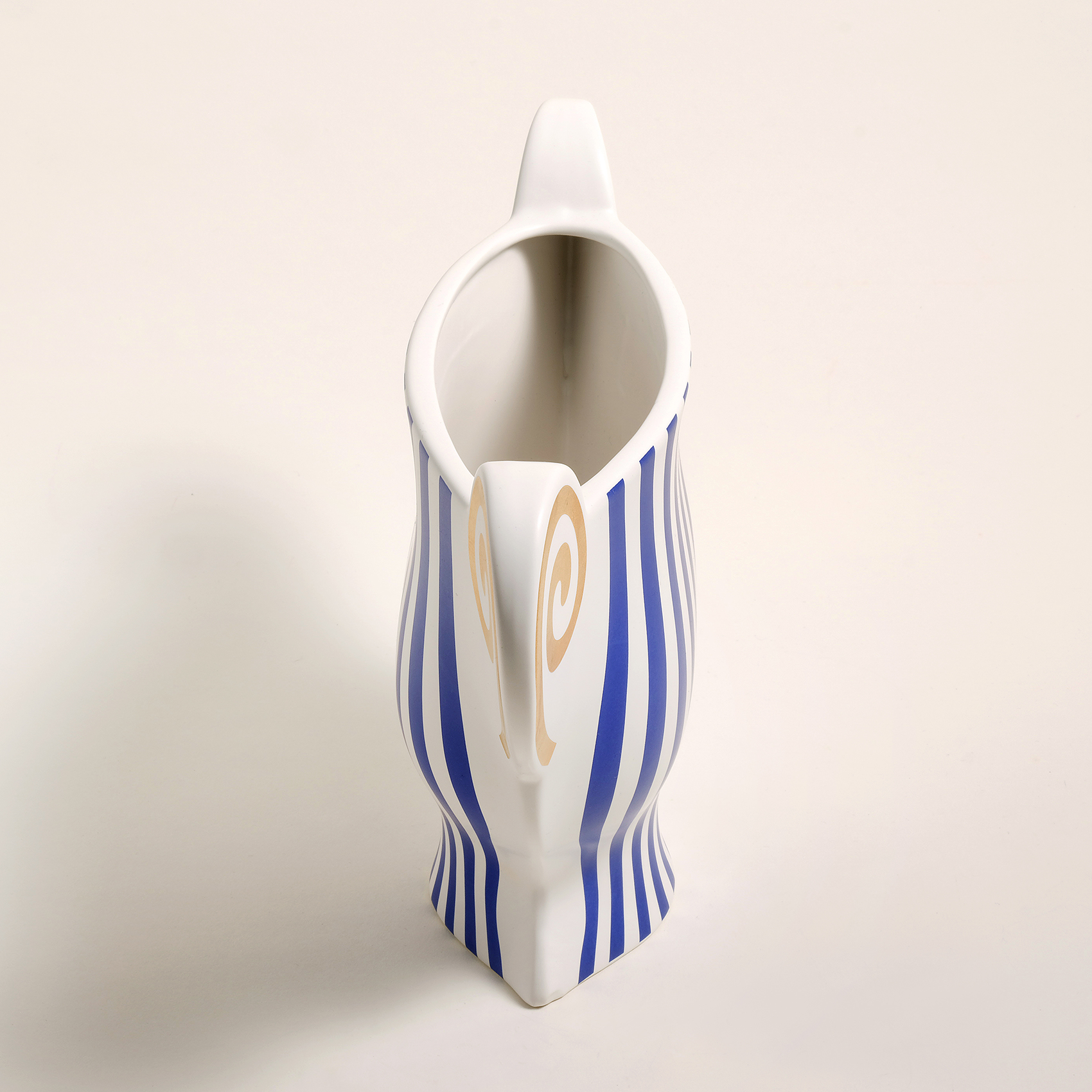 Longhu Seramik Vazo 33x10x22 Cm Mavi - Altın