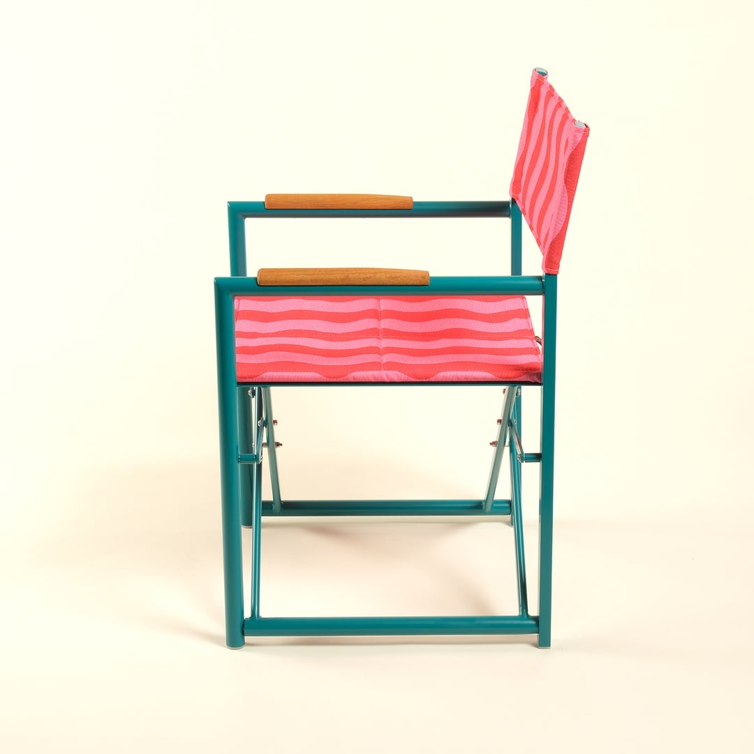 Como Alumınyum / Outdoor Fabrıc Polyester Sandalye 45x42x108 Cm Fuşya