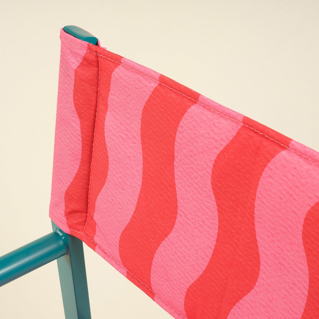 Como Alumınyum / Outdoor Fabrıc Polyester Sandalye 45x42x108 Cm Fuşya