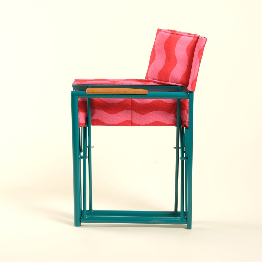 Como Alumınyum / Outdoor Fabrıc Polyester Sandalye 45x42x108 Cm Fuşya