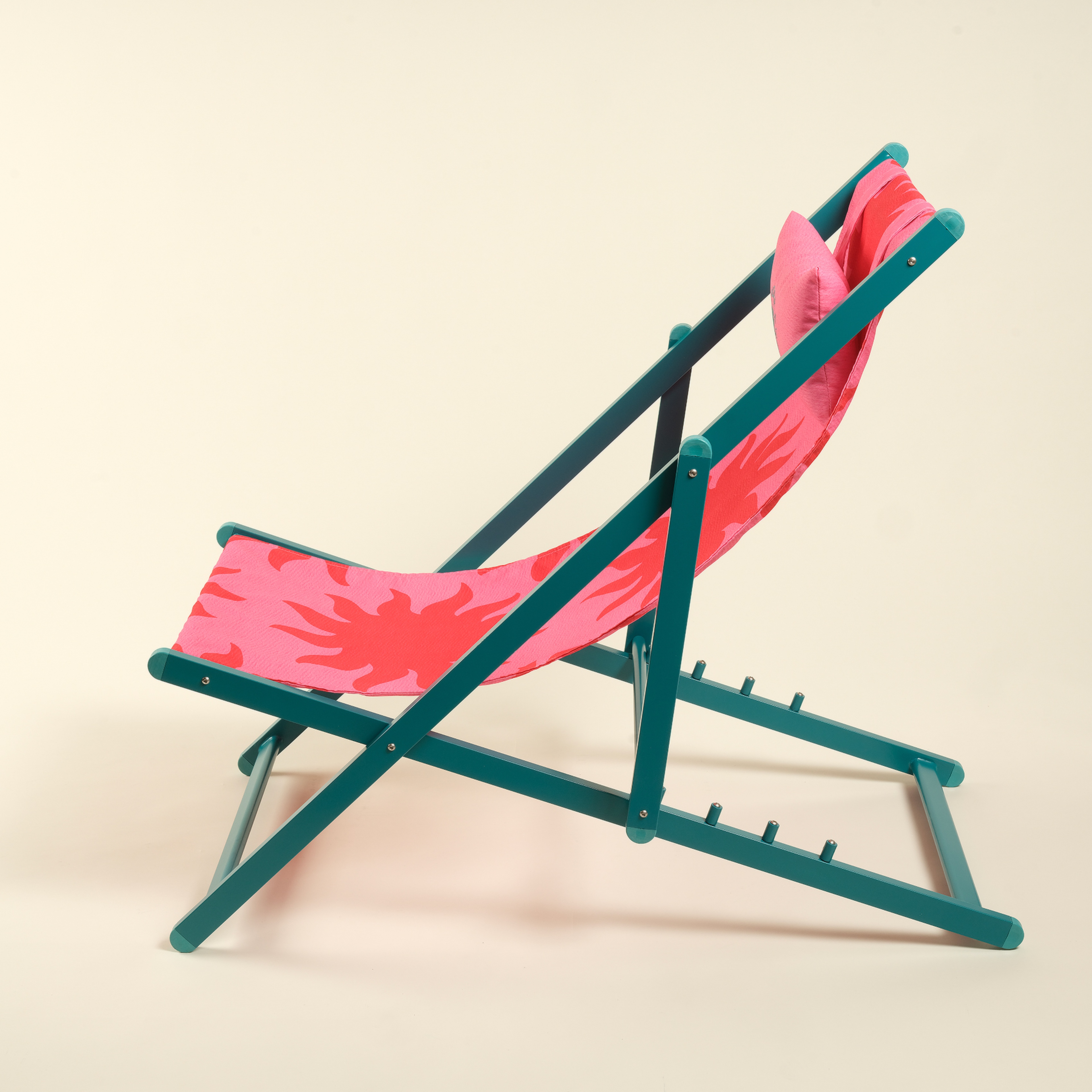 Como Alumınyum / Outdoor Fabrıc Polyester Şezlong 65x137x100 Cm Fuşya