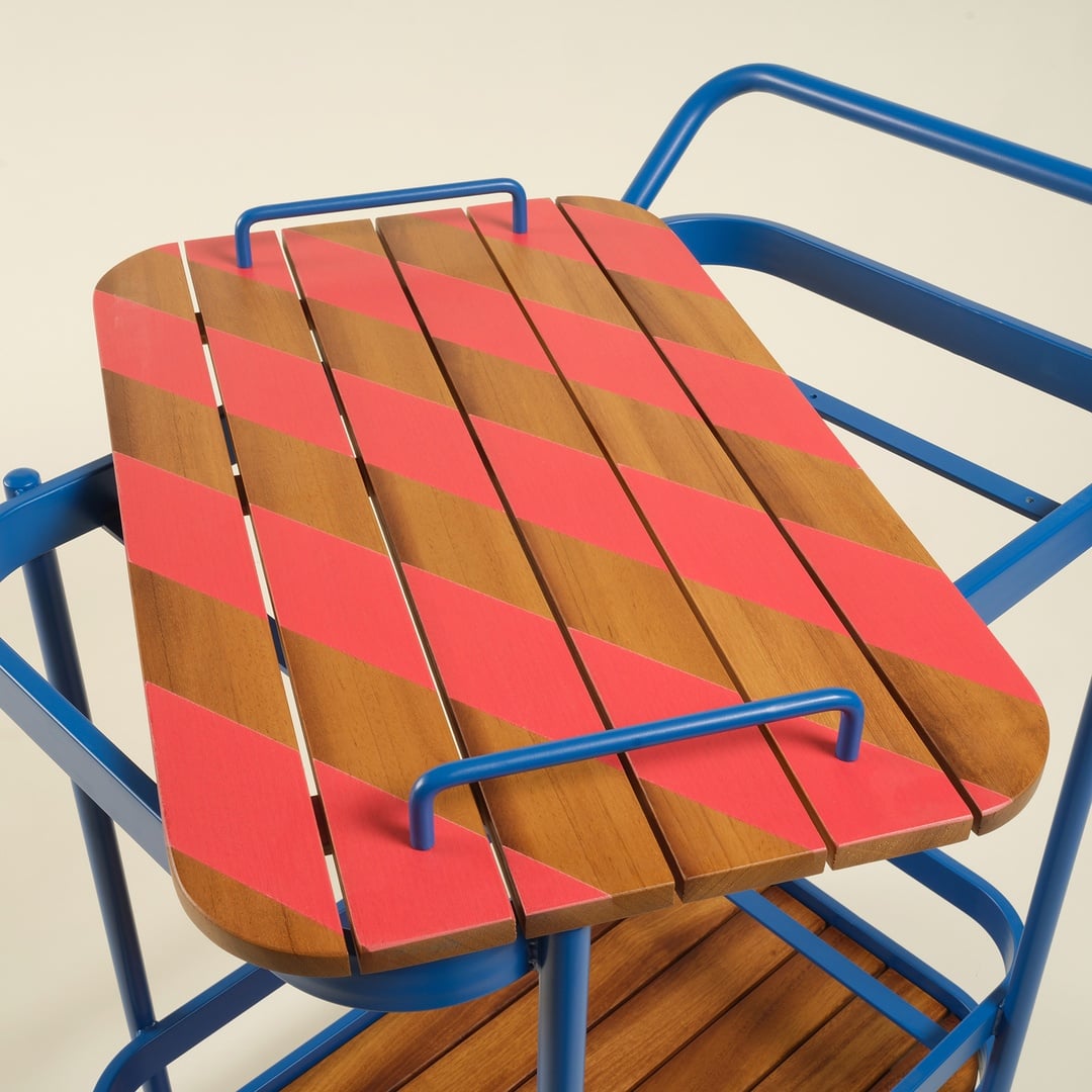 Como Alumınyum Servis Arabası 46x75x90 Cm Lacivert