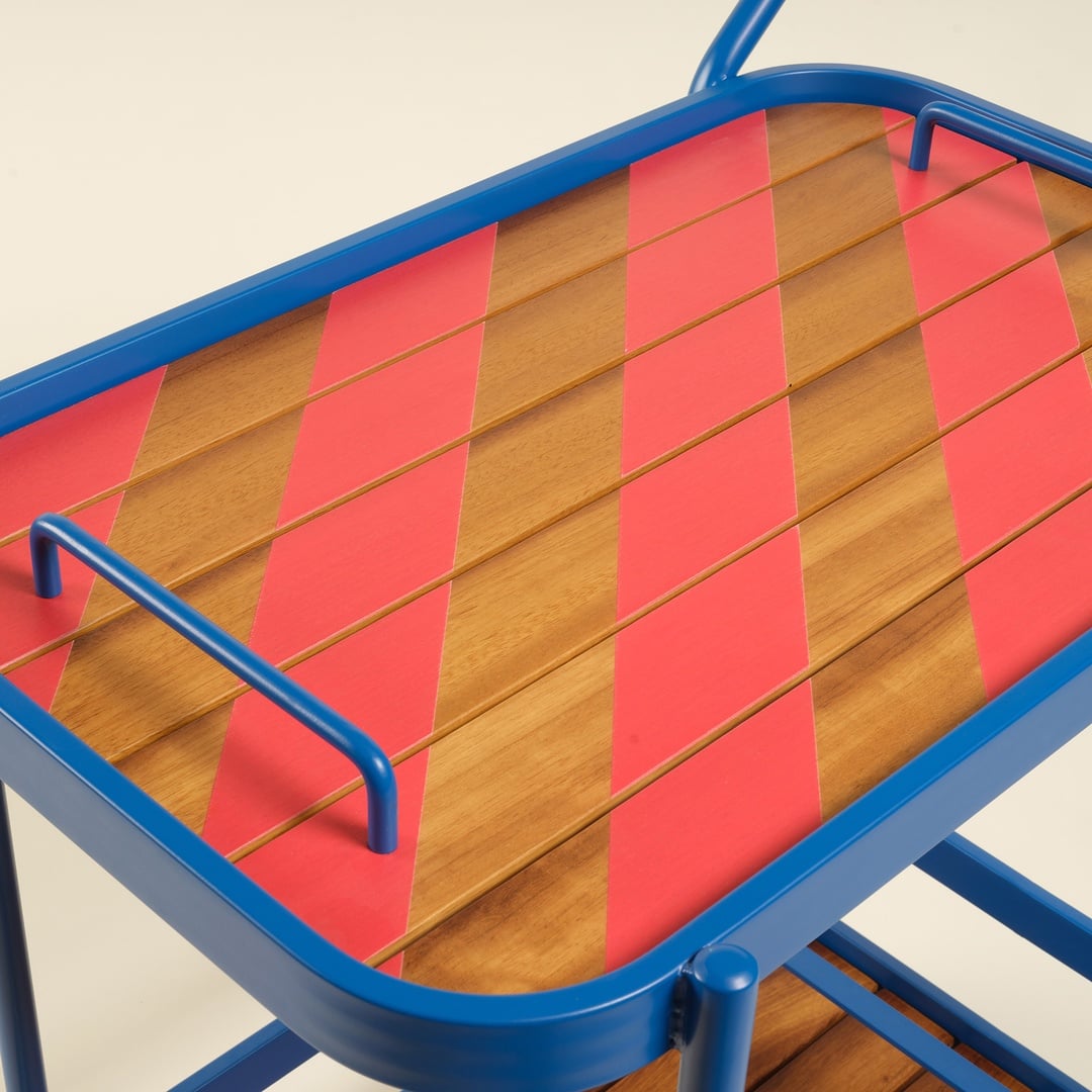 Como Alumınyum Servis Arabası 46x75x90 Cm Lacivert