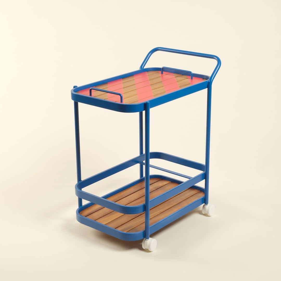 Como Alumınyum Servis Arabası 46x75x90 Cm Lacivert