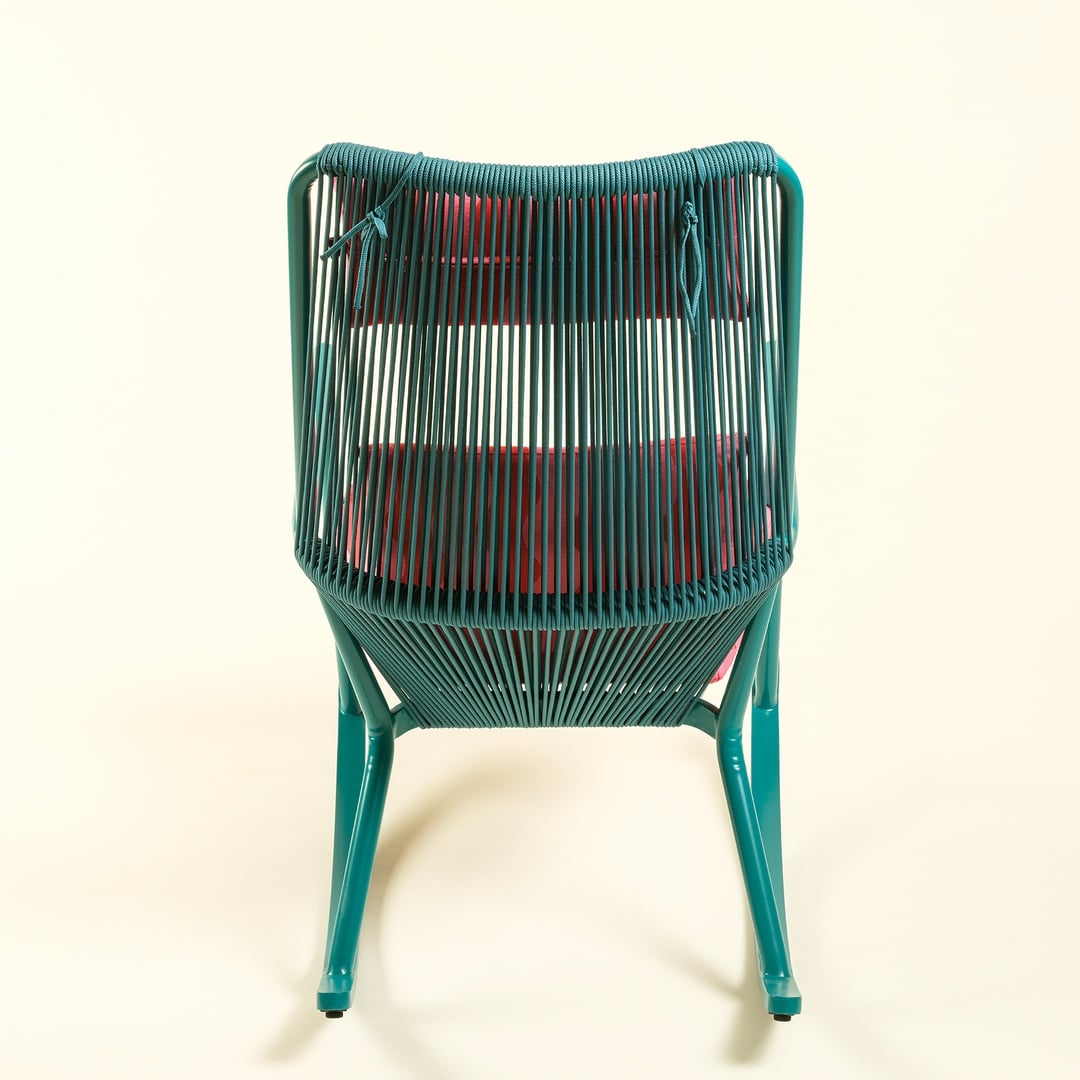 Como Alumınyum / Outdoor Fabrıc Polyester Sandalye 63x112x94 Cm Fuşya