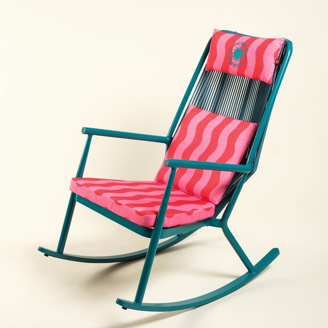 Como Alumınyum / Outdoor Fabrıc Polyester Sandalye 63x112x94 Cm Fuşya