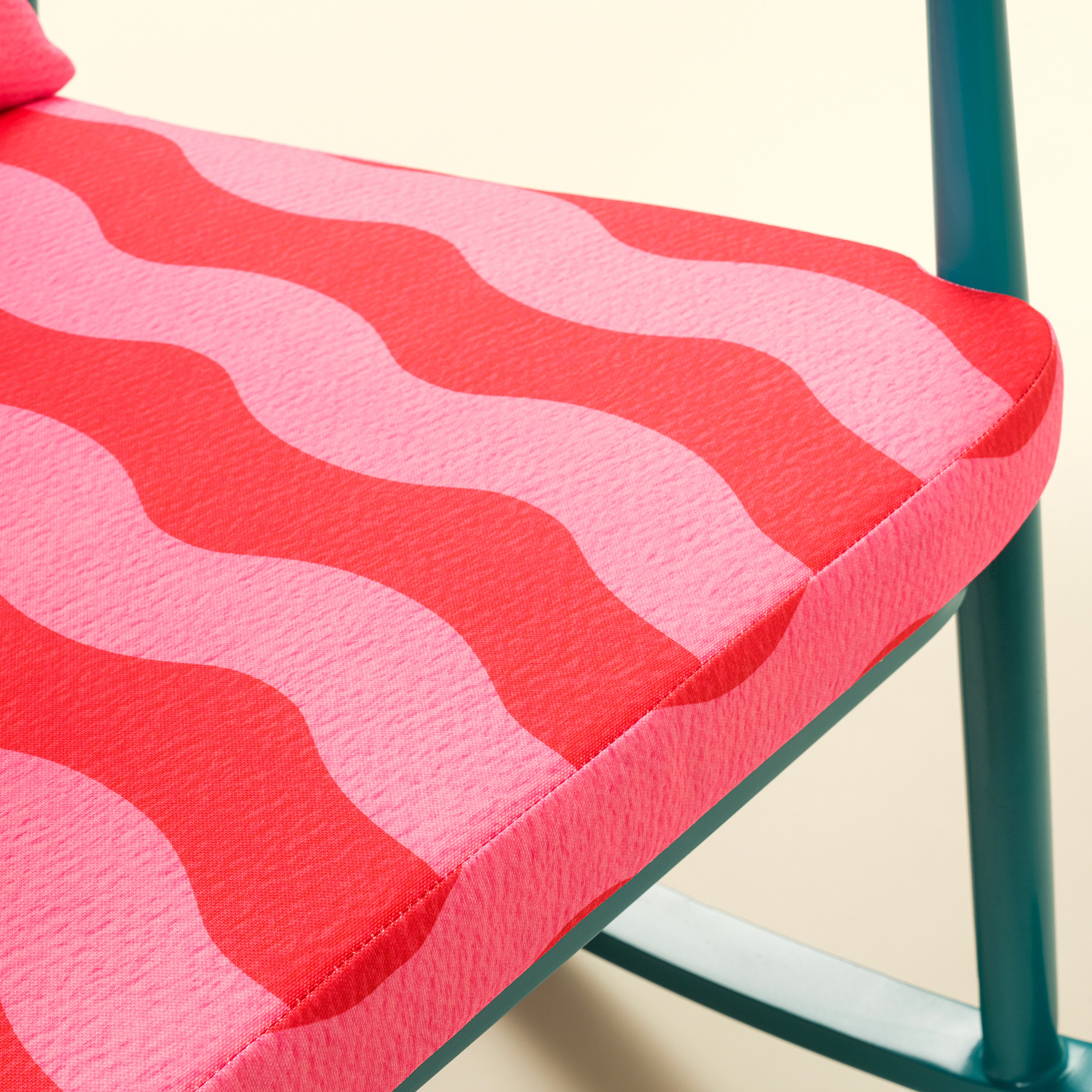 Como Alumınyum / Outdoor Fabrıc Polyester Sandalye 63x112x94 Cm Fuşya