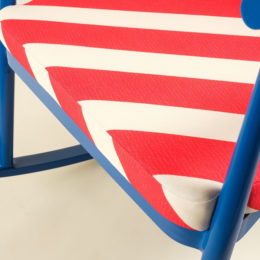 Como Alumınyum / Outdoor Fabrıc Polyester Sandalye 63x112x94 Cm Kırmızı