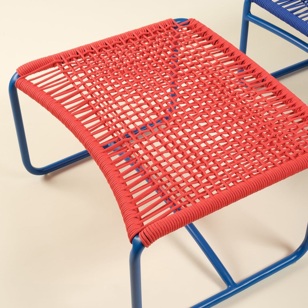 Como Alumınyum Sandalye 81x69x75 Cm Lacivert - Kırmızı