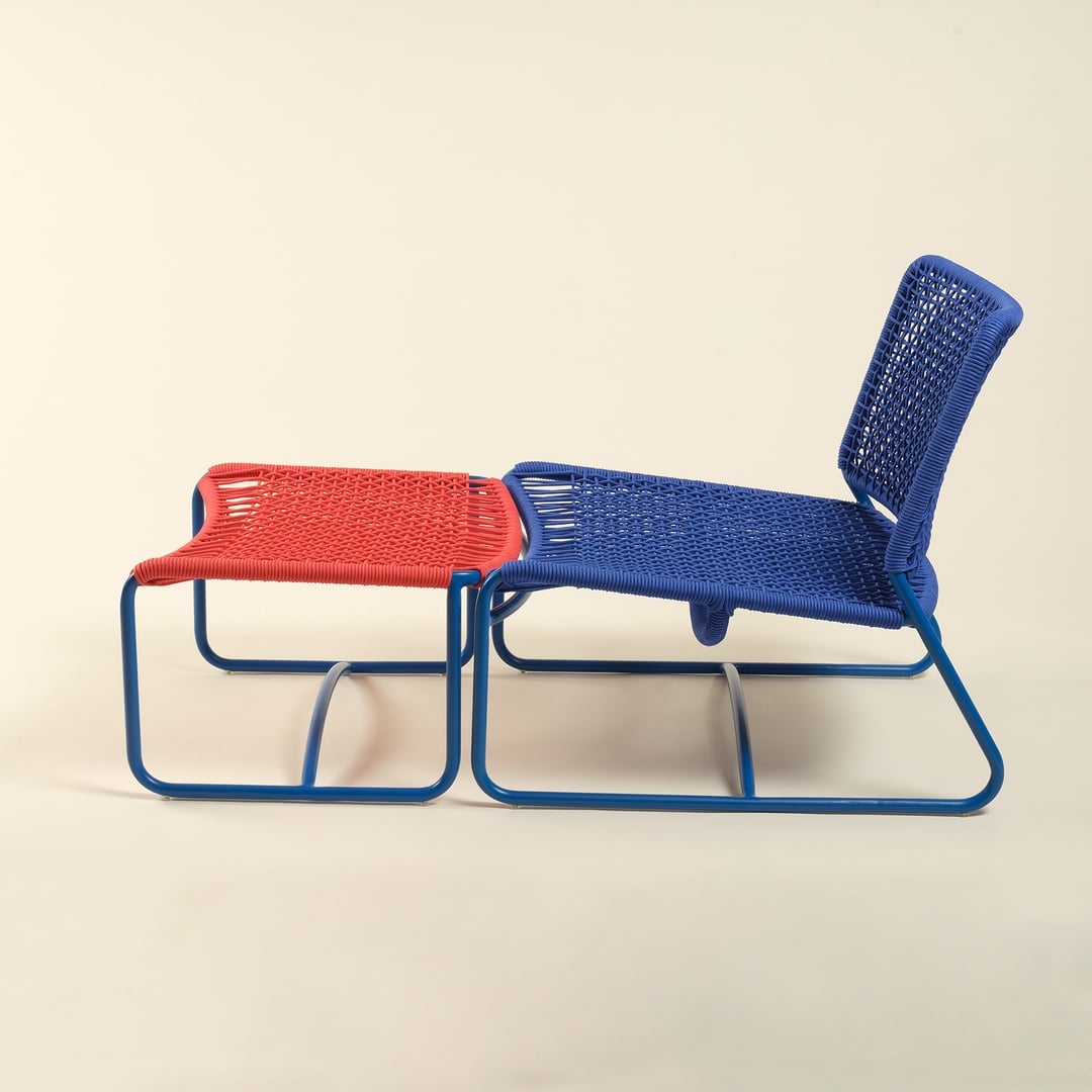 Como Alumınyum Sandalye 81x69x75 Cm Lacivert - Kırmızı