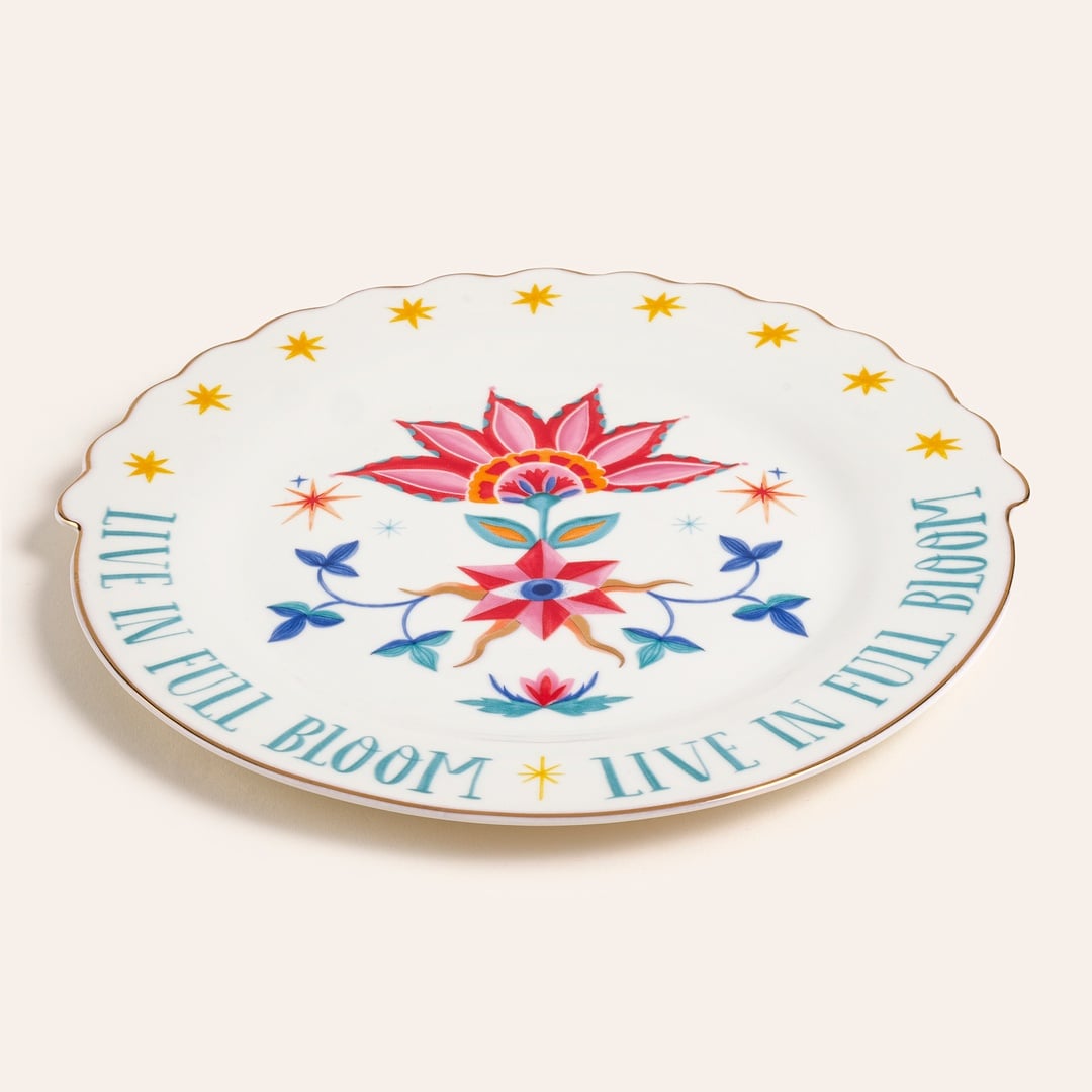 Luohu Porselen Pasta Tabağı 20 Cm Renkli