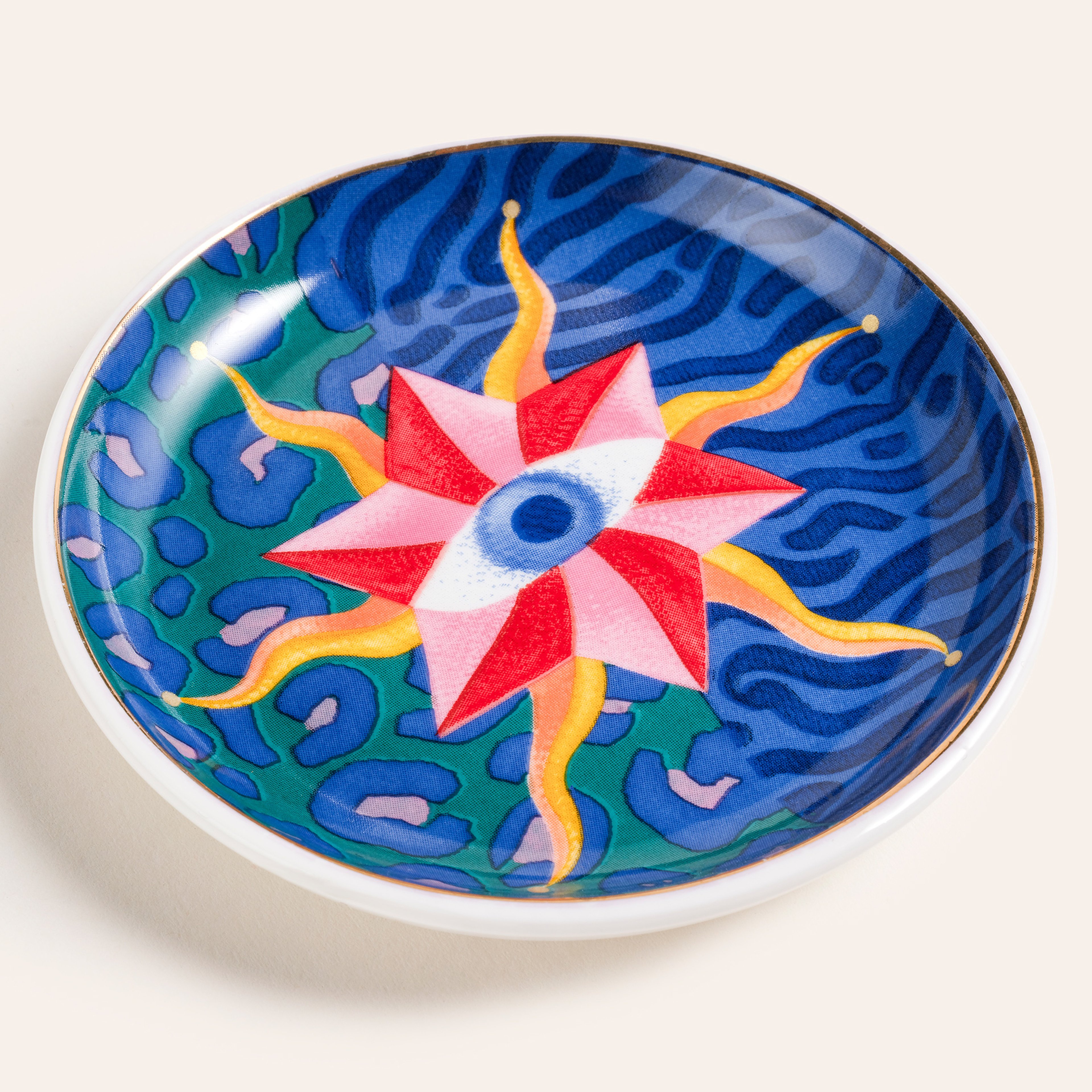 Luohu Porselen Tabak 10 Cm Renkli