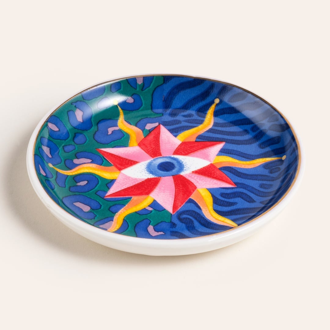 Luohu Porselen Tabak 10 Cm Renkli