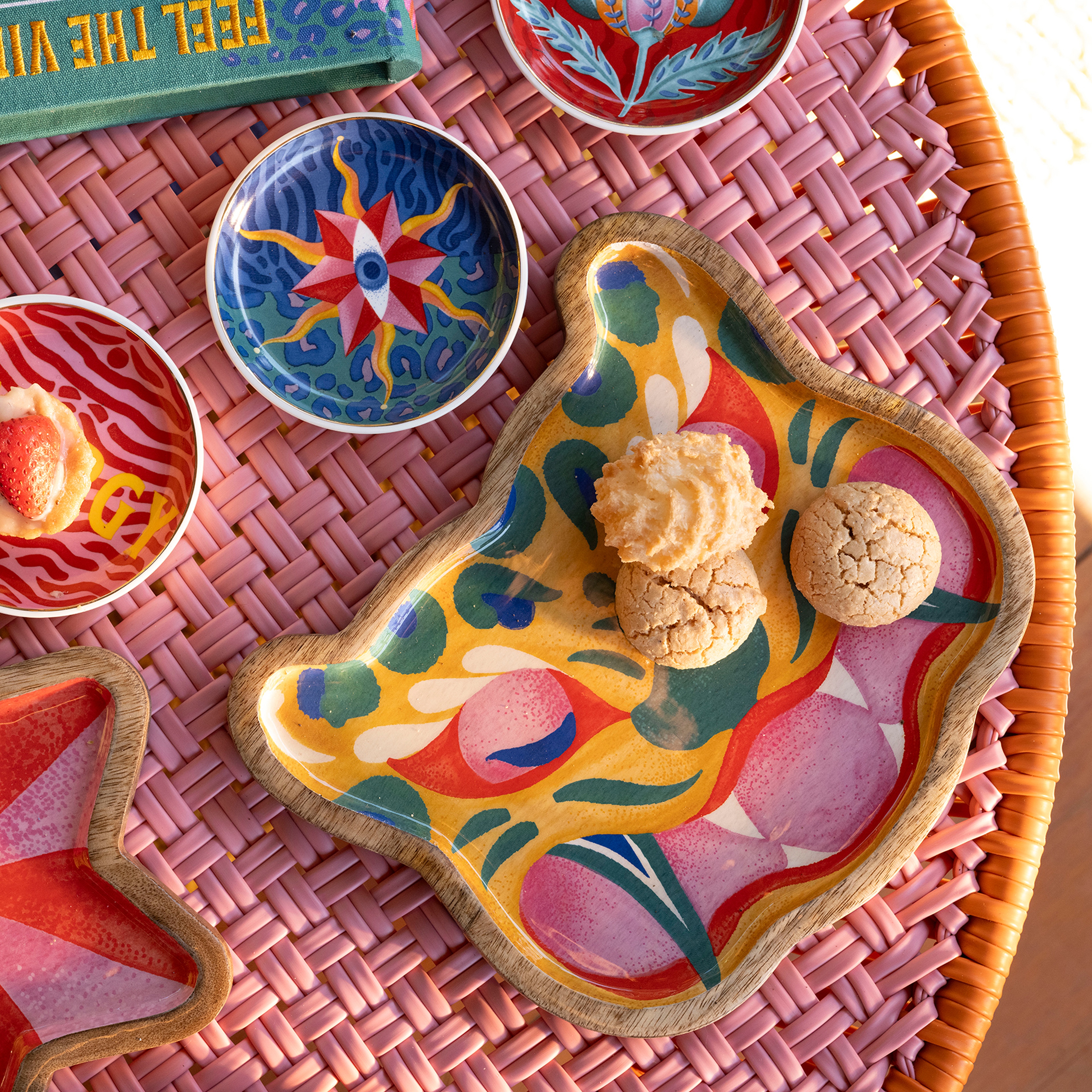 Lakrı Mango Ağacı Dekoratif Kase 22x20x2 Cm Renkli