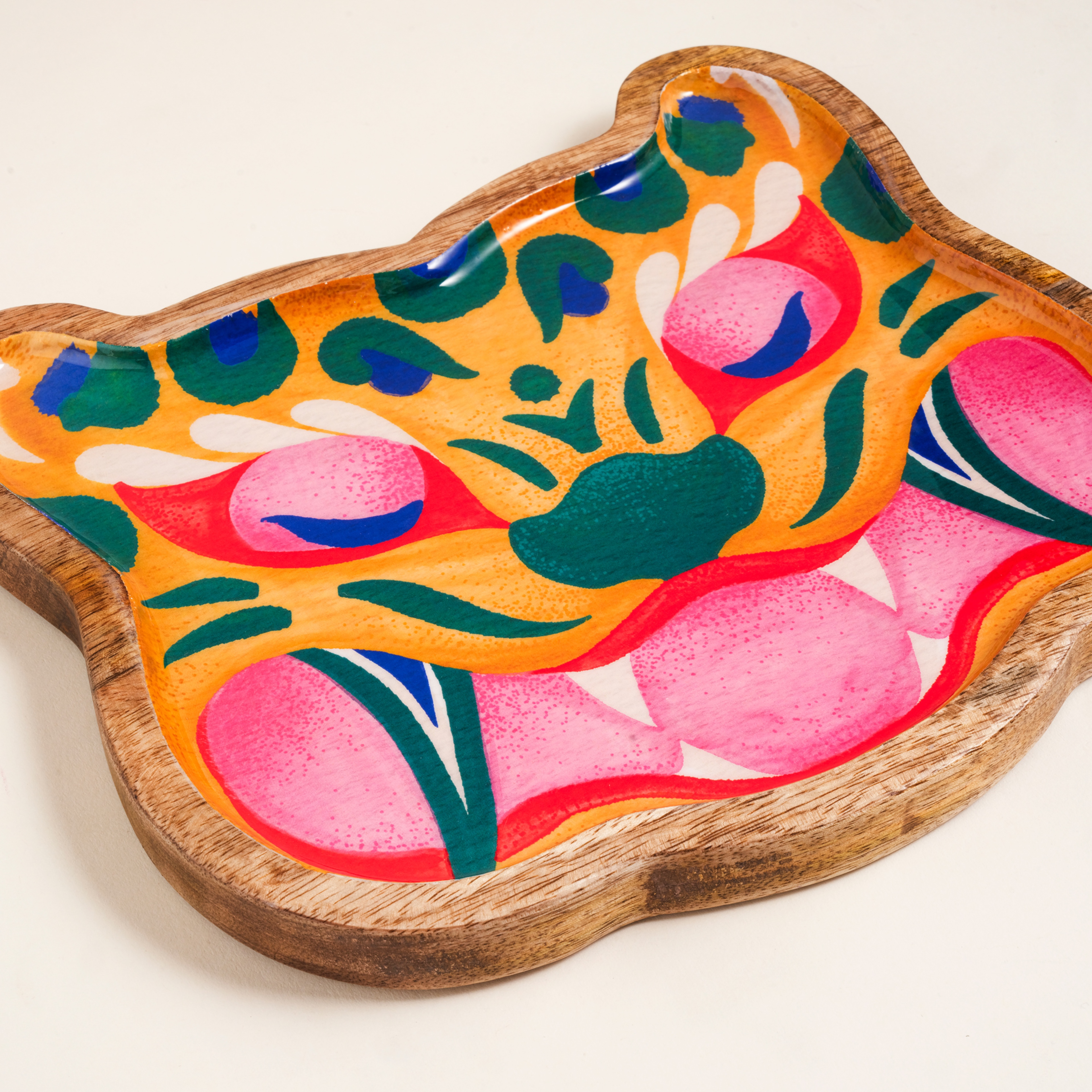 Lakrı Mango Ağacı Dekoratif Kase 22x20x2 Cm Renkli